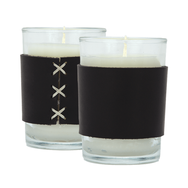 Harper 8 oz. Leather Wrapped Candle 36