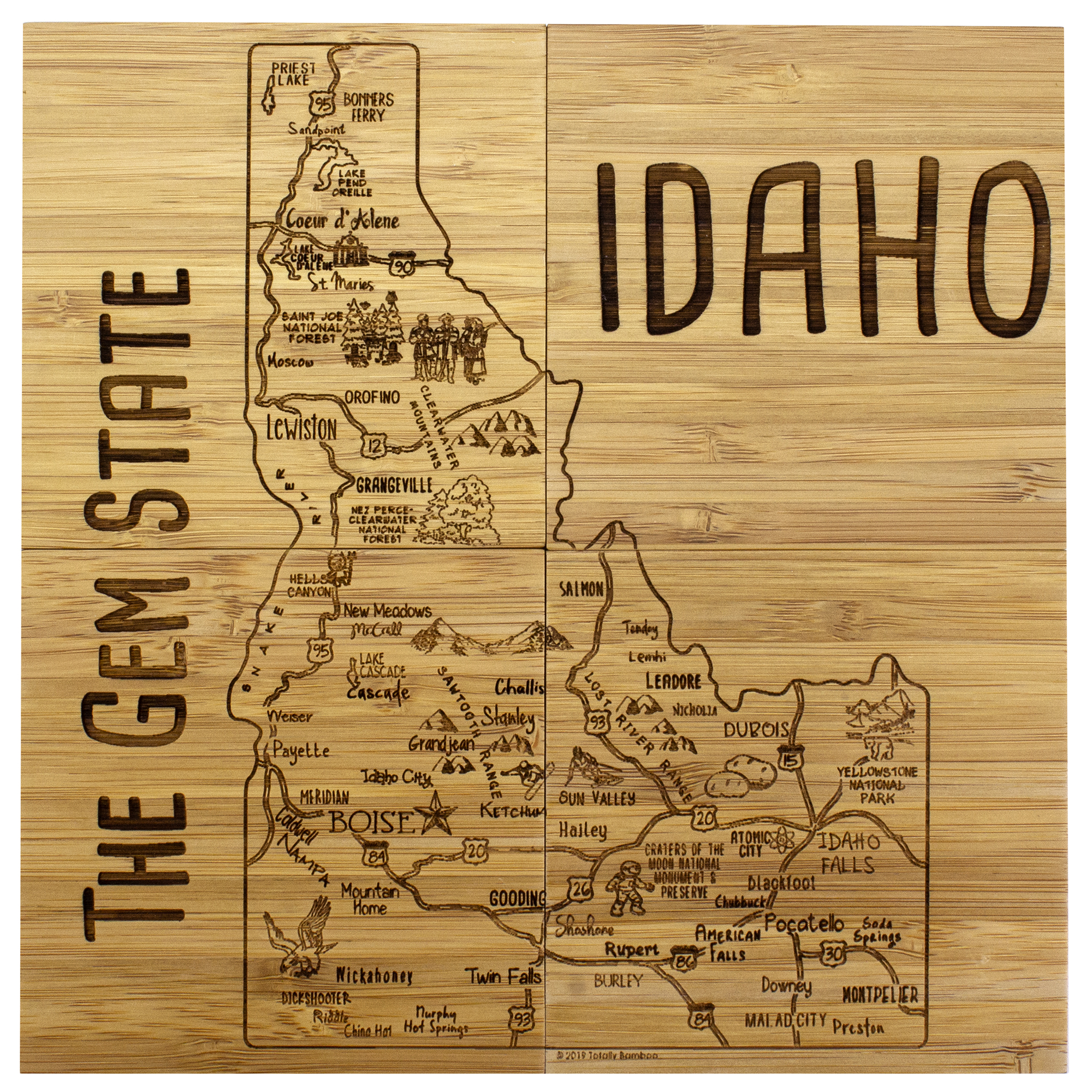 Idaho Puzzle Coaster Set 7
