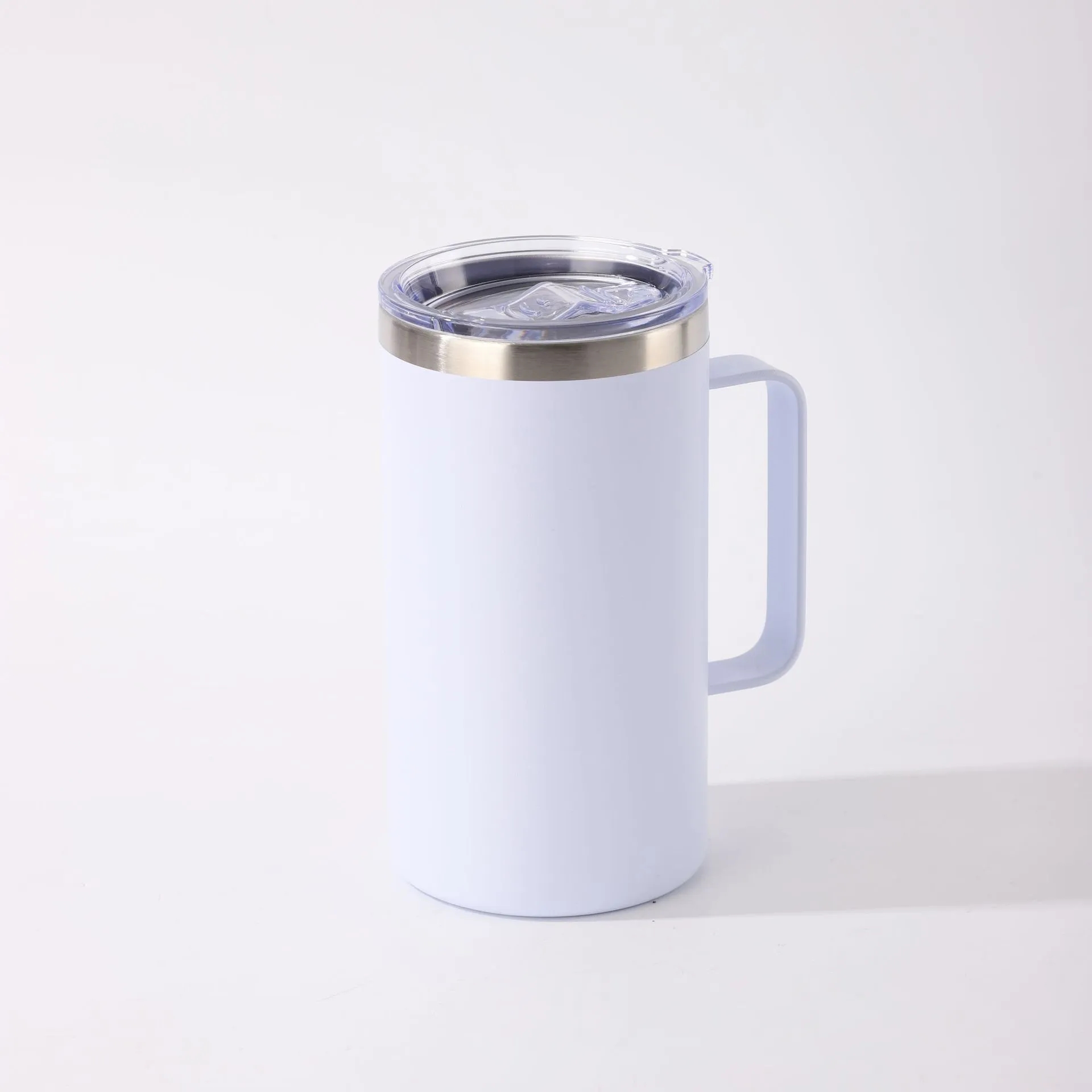 Double Wall Vacuum ReusableTravel Mug with Lid-24oz 2