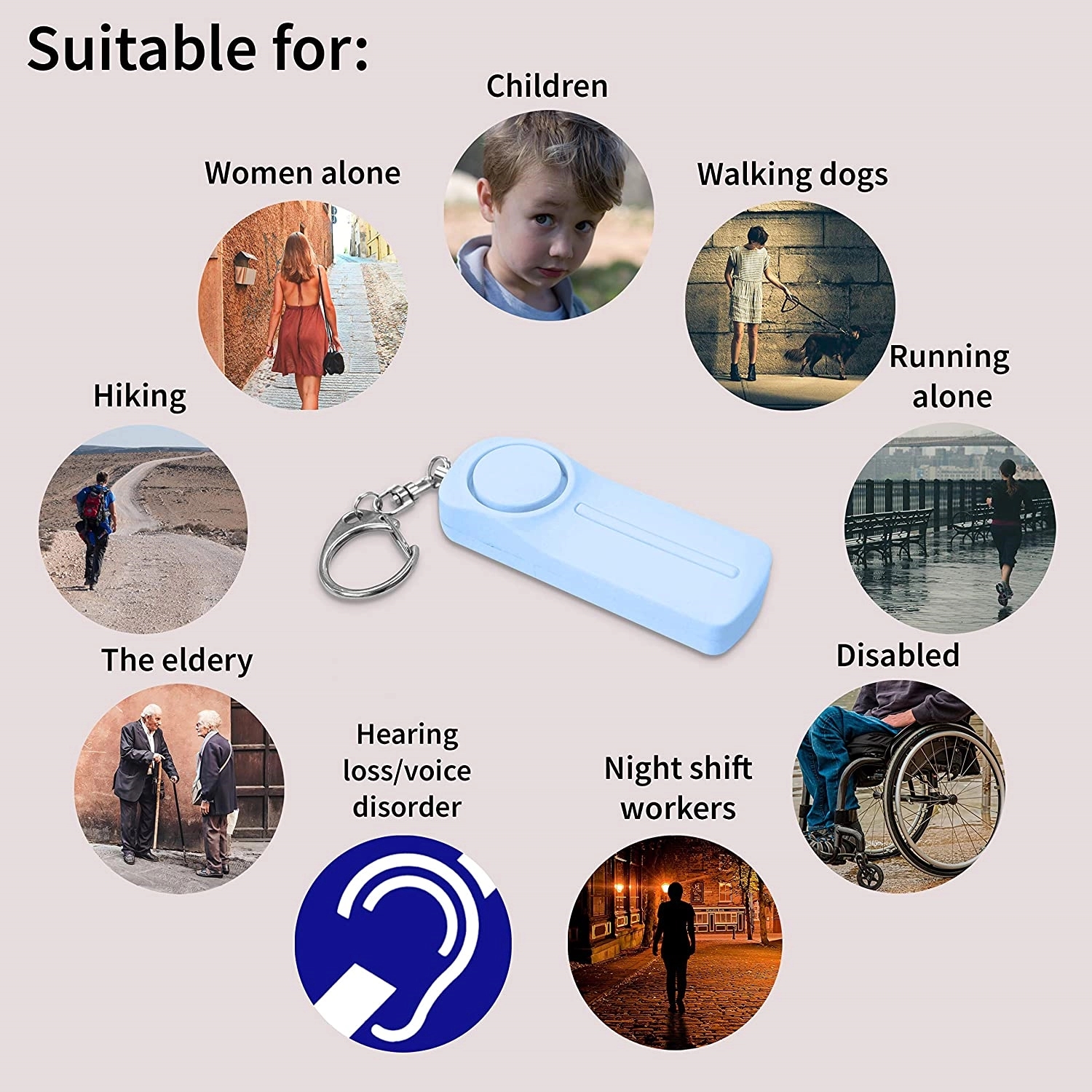 Personal Alarm/Emergency Self-Defense Security keychain 2