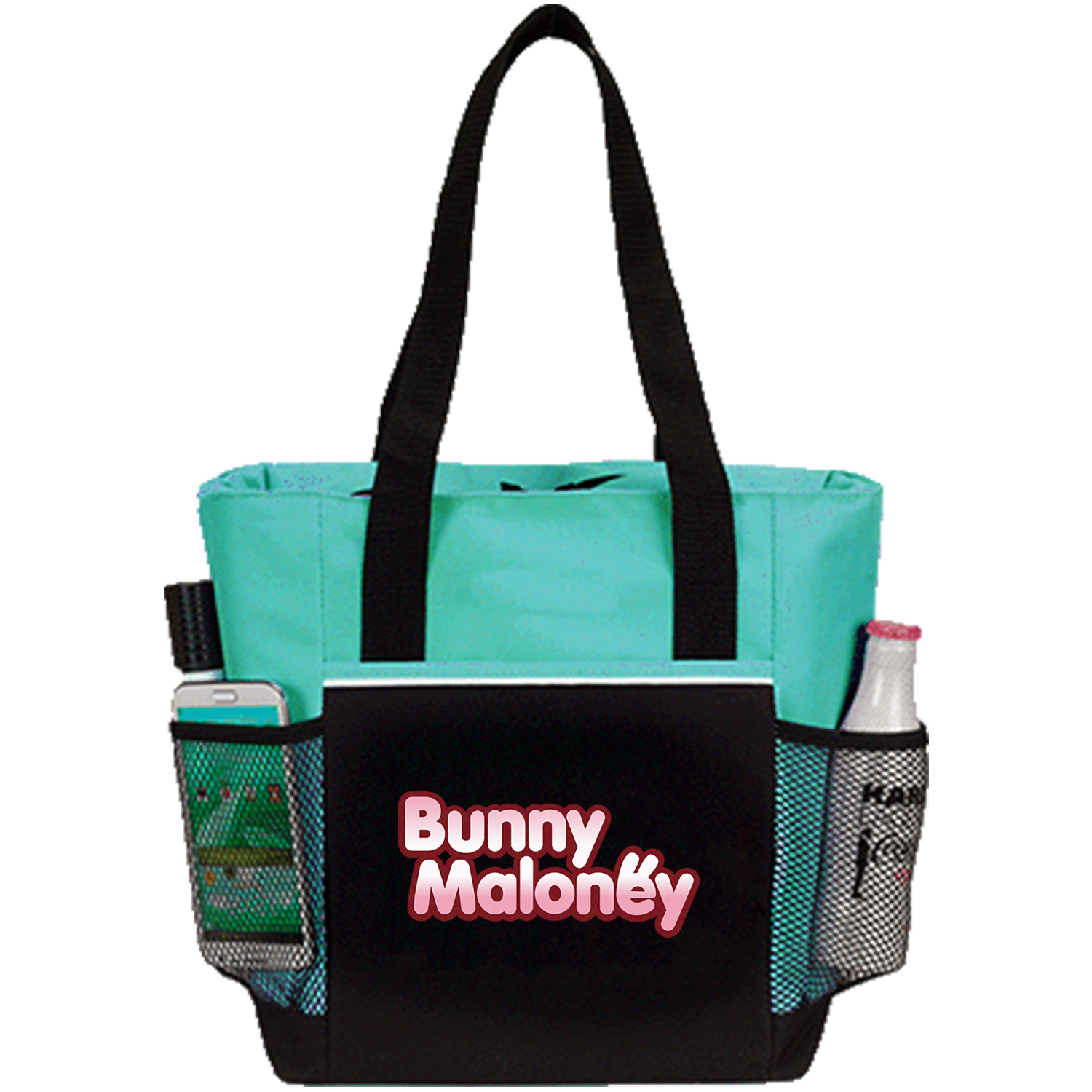 Premium Insulated 16 Pack Cooler Tote Bag w/ Front Pocket & Dual Side Mesh Pocket (15” x 12” x 6”) 3