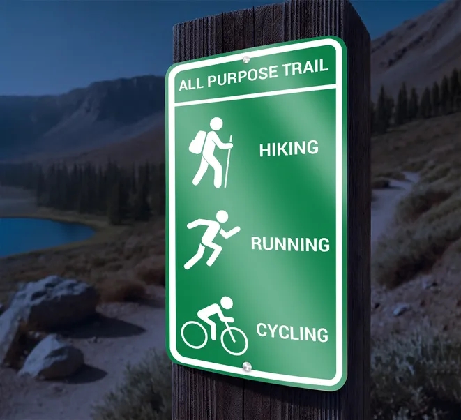 Reflective Custom Trail Markers Signs (1ft x 1ft/Sqft) 8