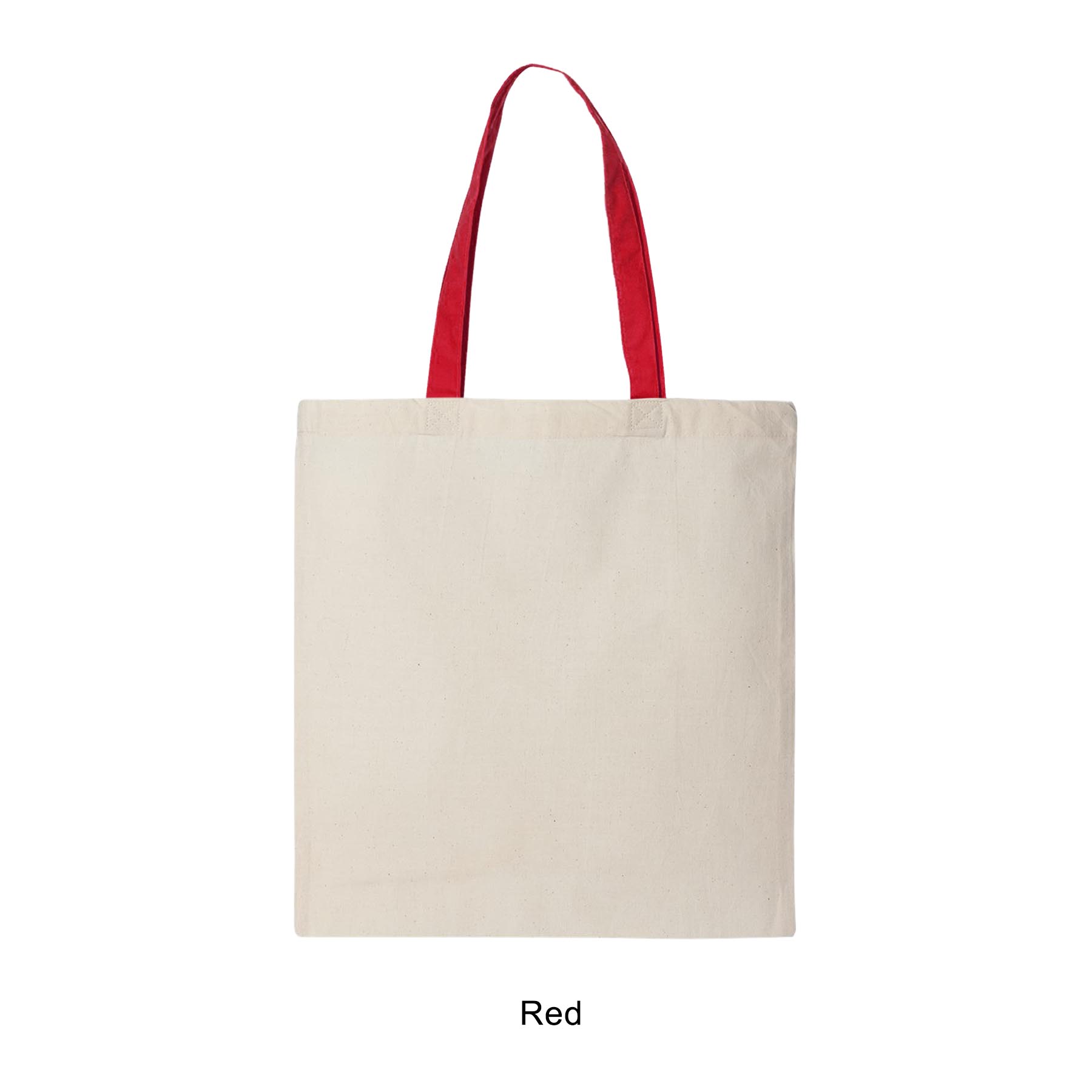 6 oz. 100% Cotton Canvas Tote Bag with Color Handle 23