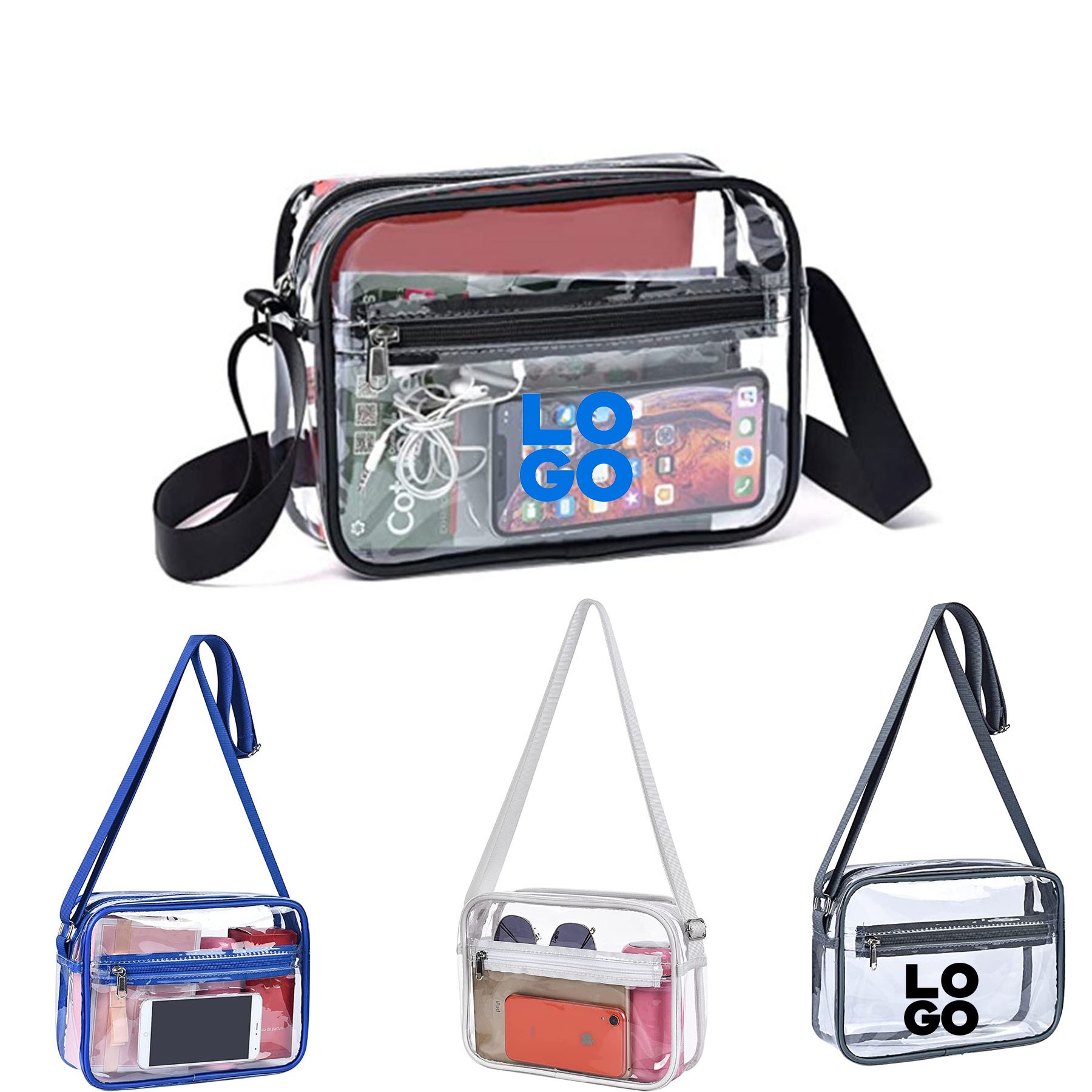 Clear Messenger Shoulder Bag
