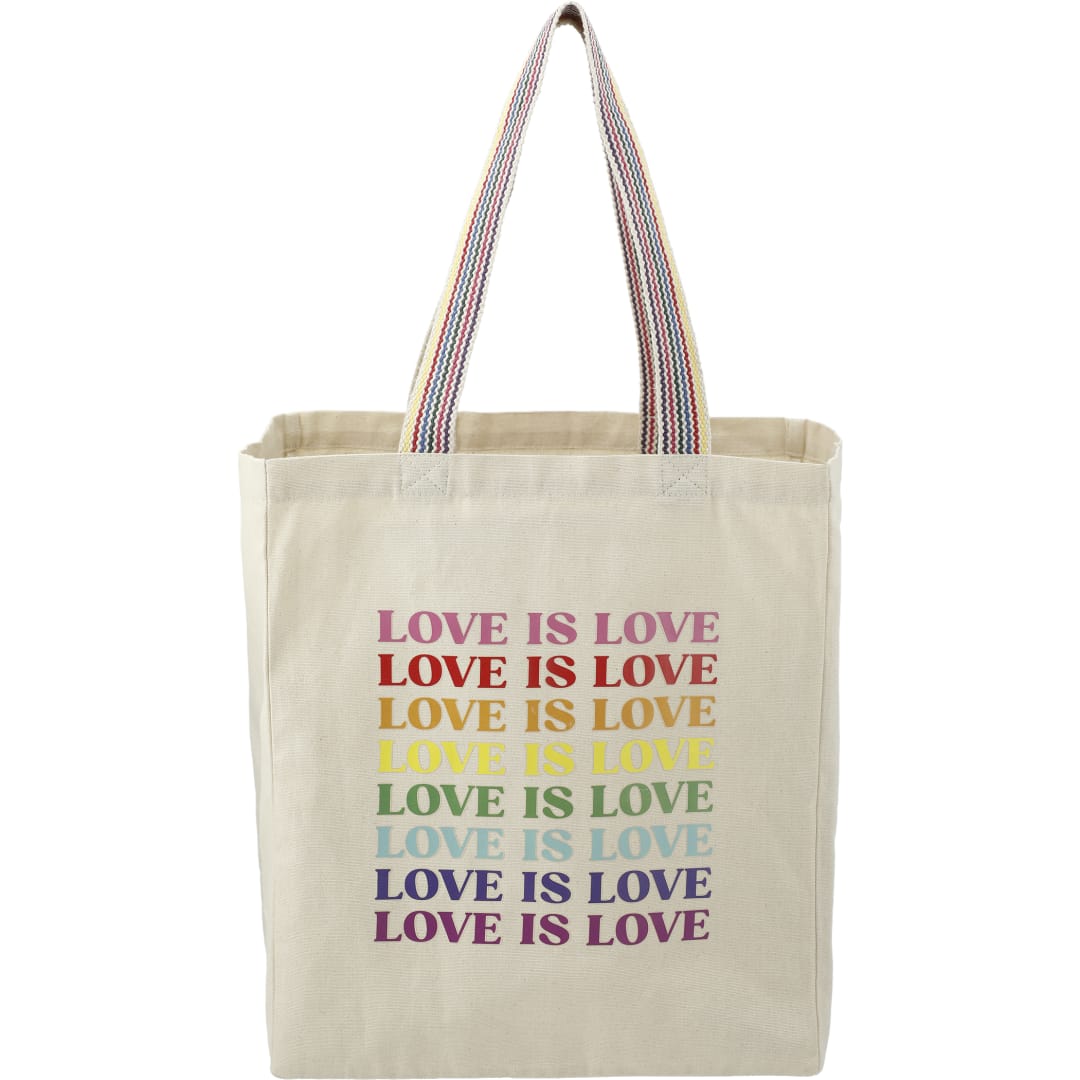 Rainbow Recycled 6oz Cotton Grocery Tote 17