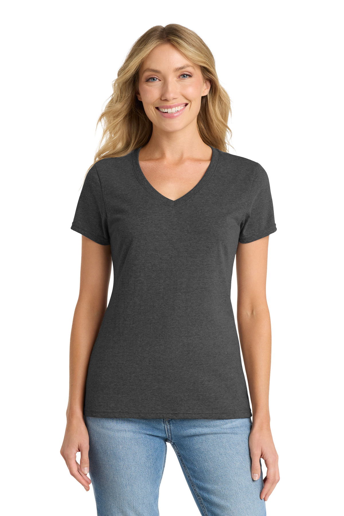 Port & Co Women's Fan Favorite Blend V-Neck Tee. LPC455V 13