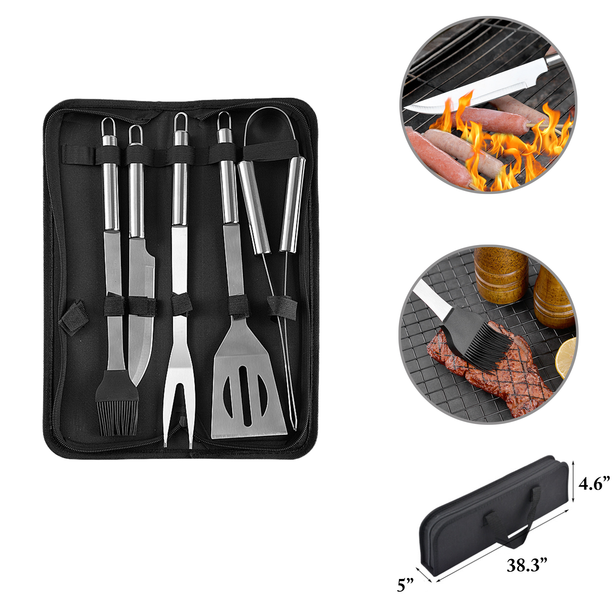 MOQ25 Stainless Steel BBQ Camping Tool Set 3
