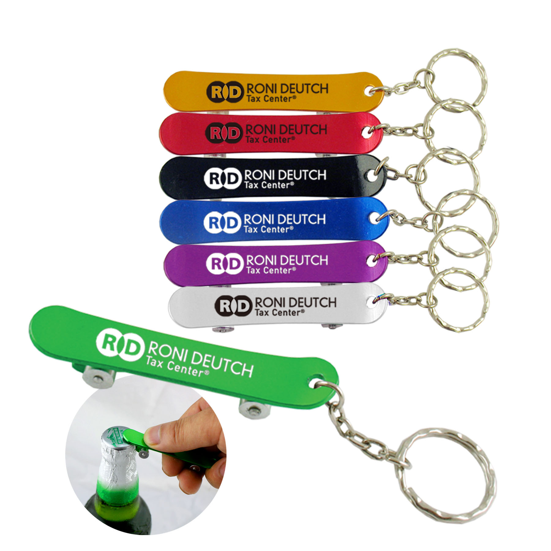Skateboard Bottle Opener with key chain-close out 3