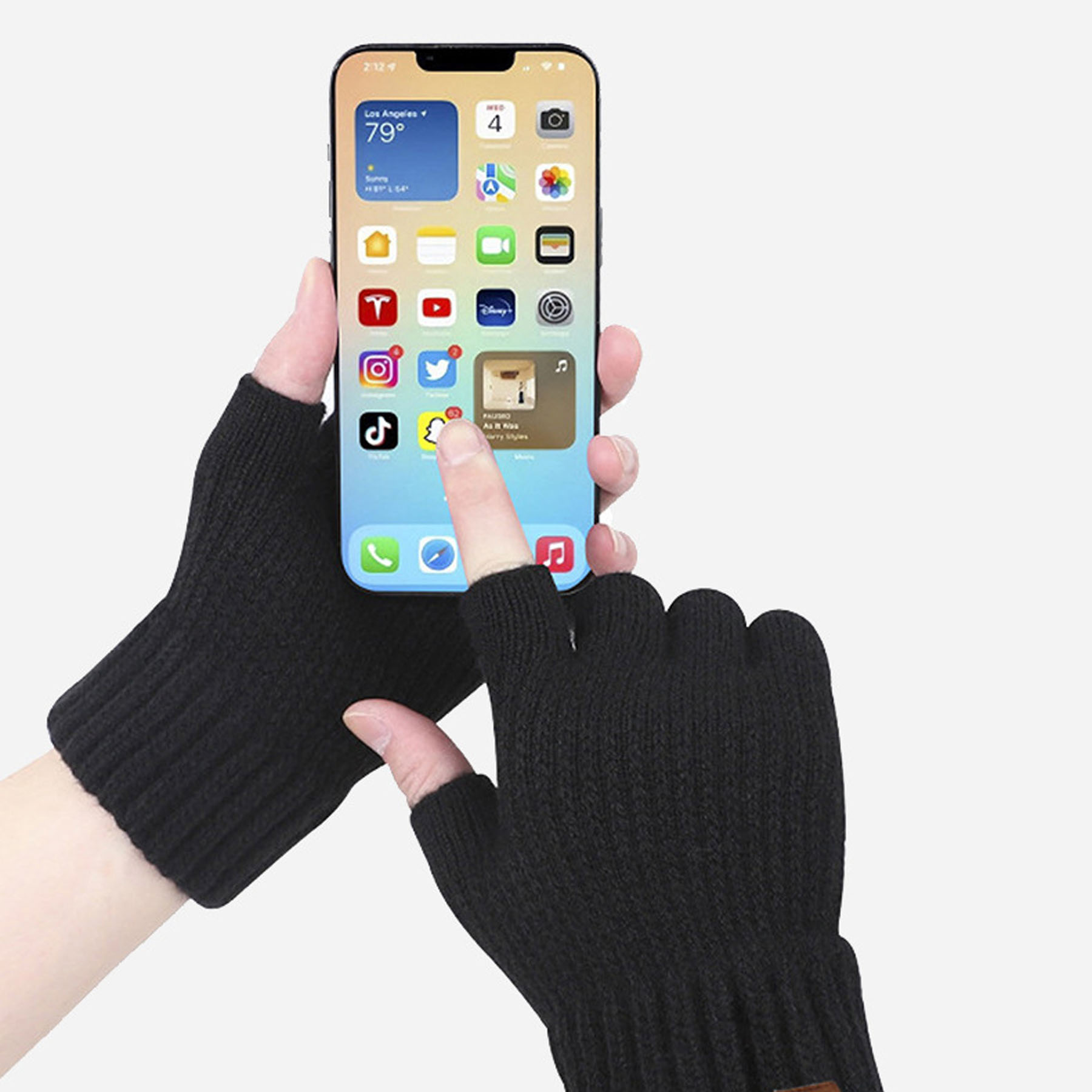 Men's Warm Half-Finger Gloves 5