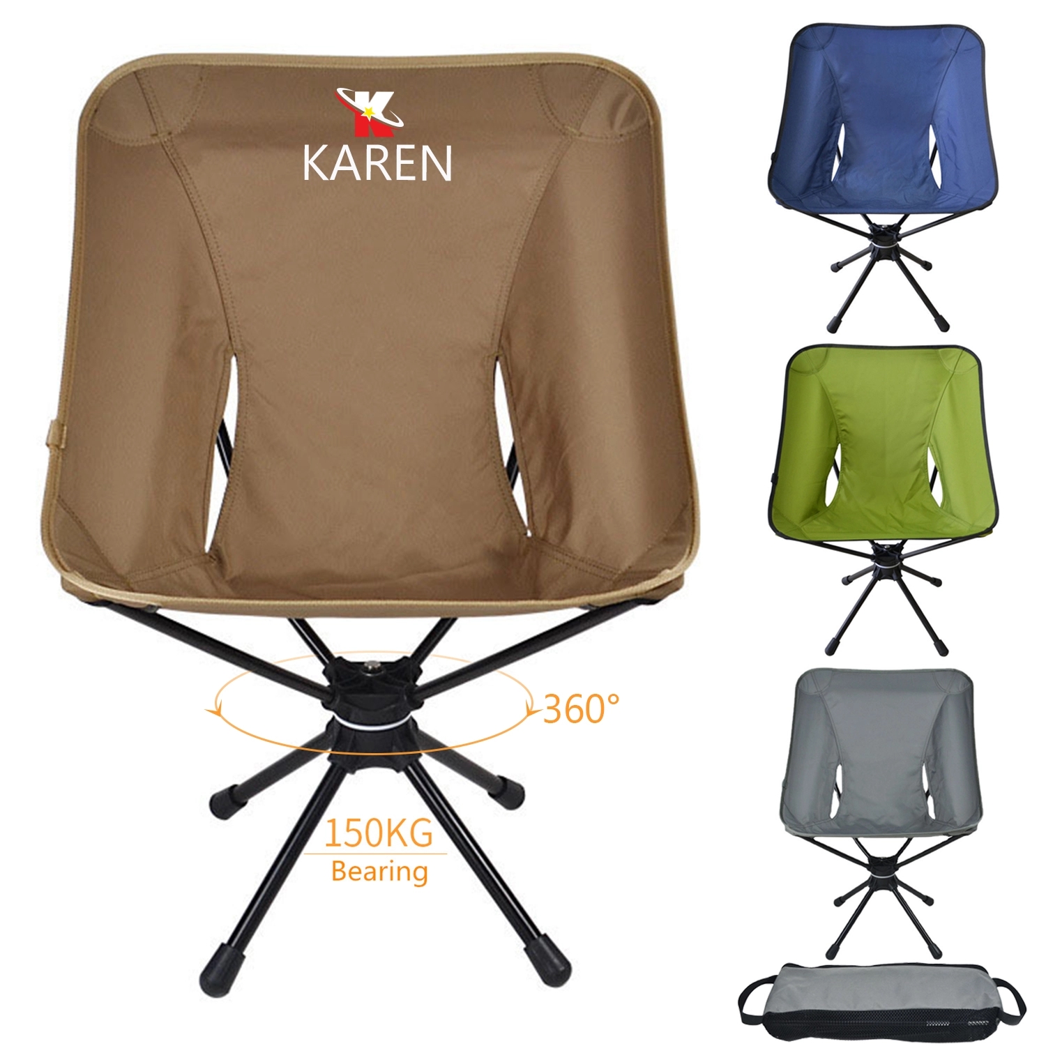 360 Rotating Foldable Swivel Chair 2