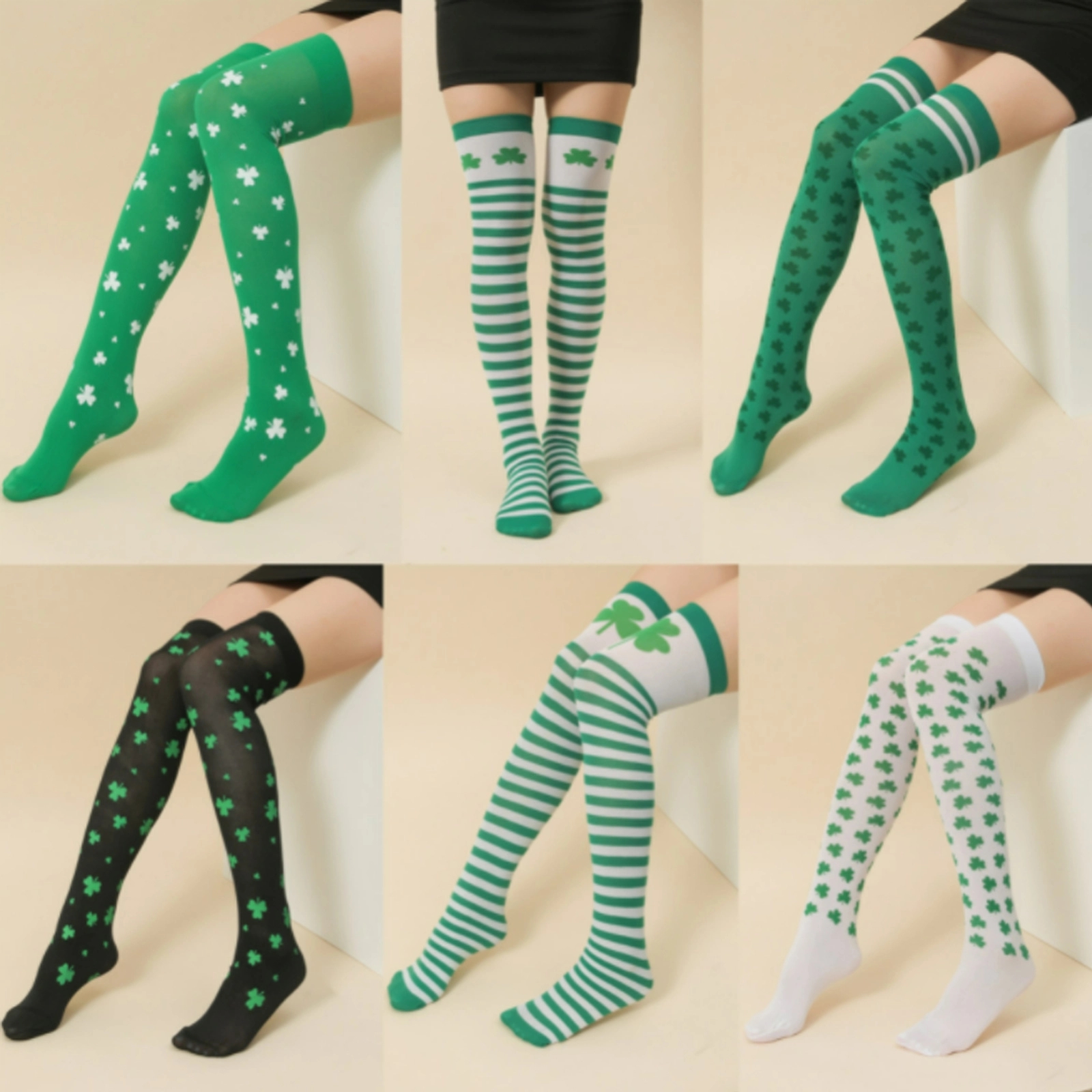St. Patricks Day Shamrock Stockings 3