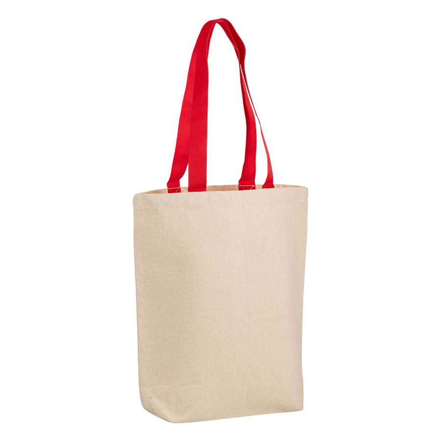 12 oz Cotton Canvas Tote Bag - 15"W x16"H x 4"D x 24"Handle 5