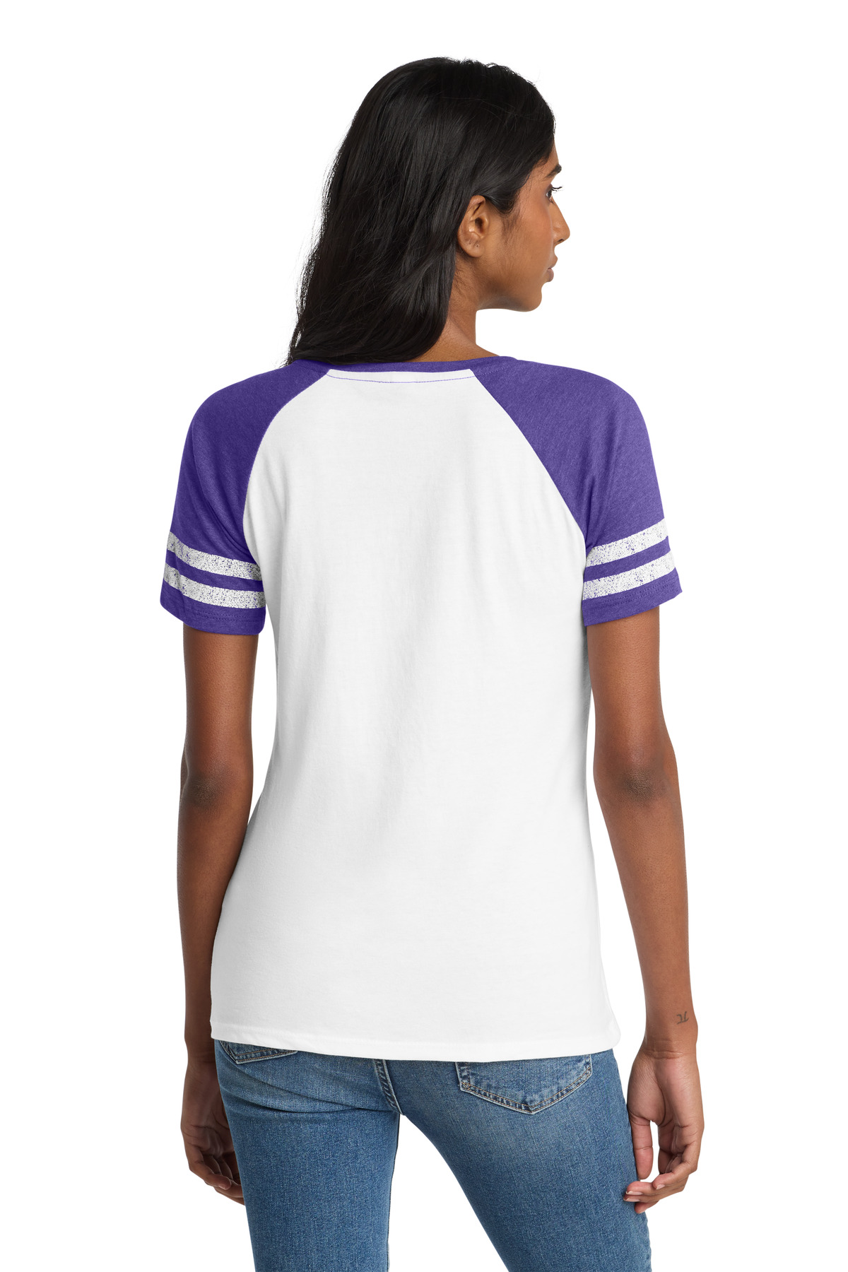 District Women's Game V-Neck Tee. DM476 5