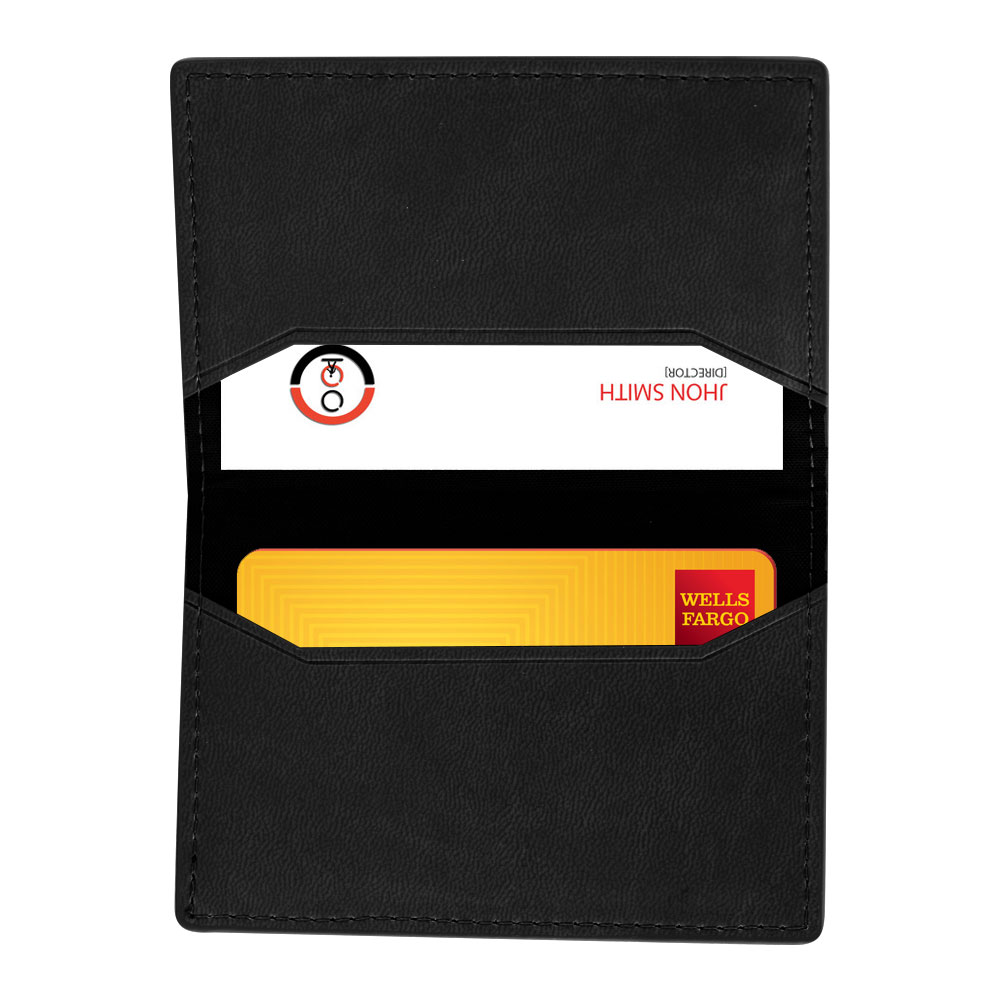 Elite TPU Leather Business Card Holder (Black)