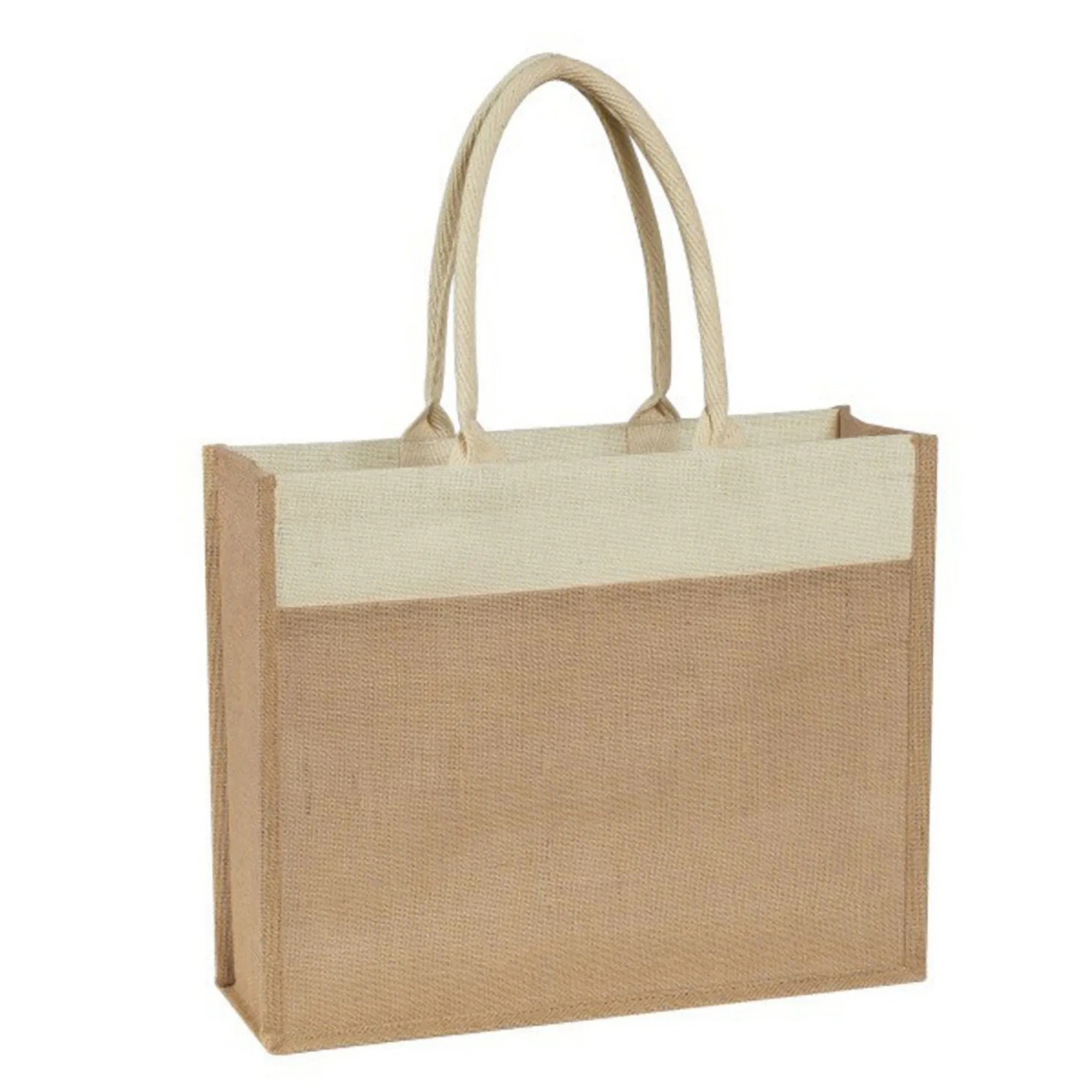 Reusable Jute Bag With Front Pocket 4