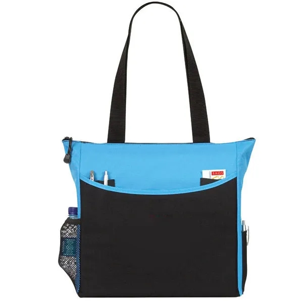 Promotional 600D Polyester Zippered Tradeshow Tote Bag 3