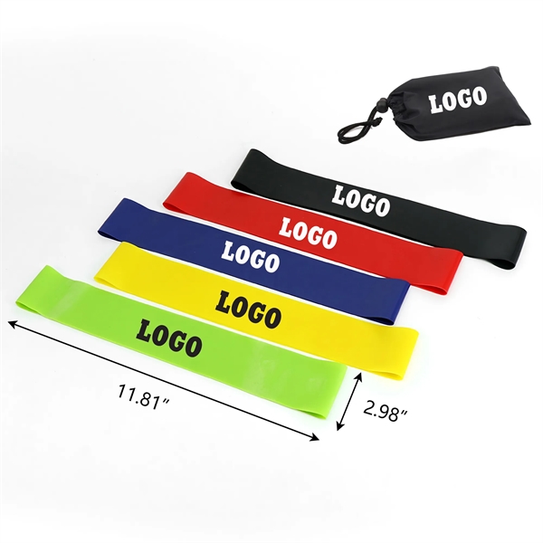 MOQ 100 5 Levels Resistance Bands Exercise Set With Free Carr 2