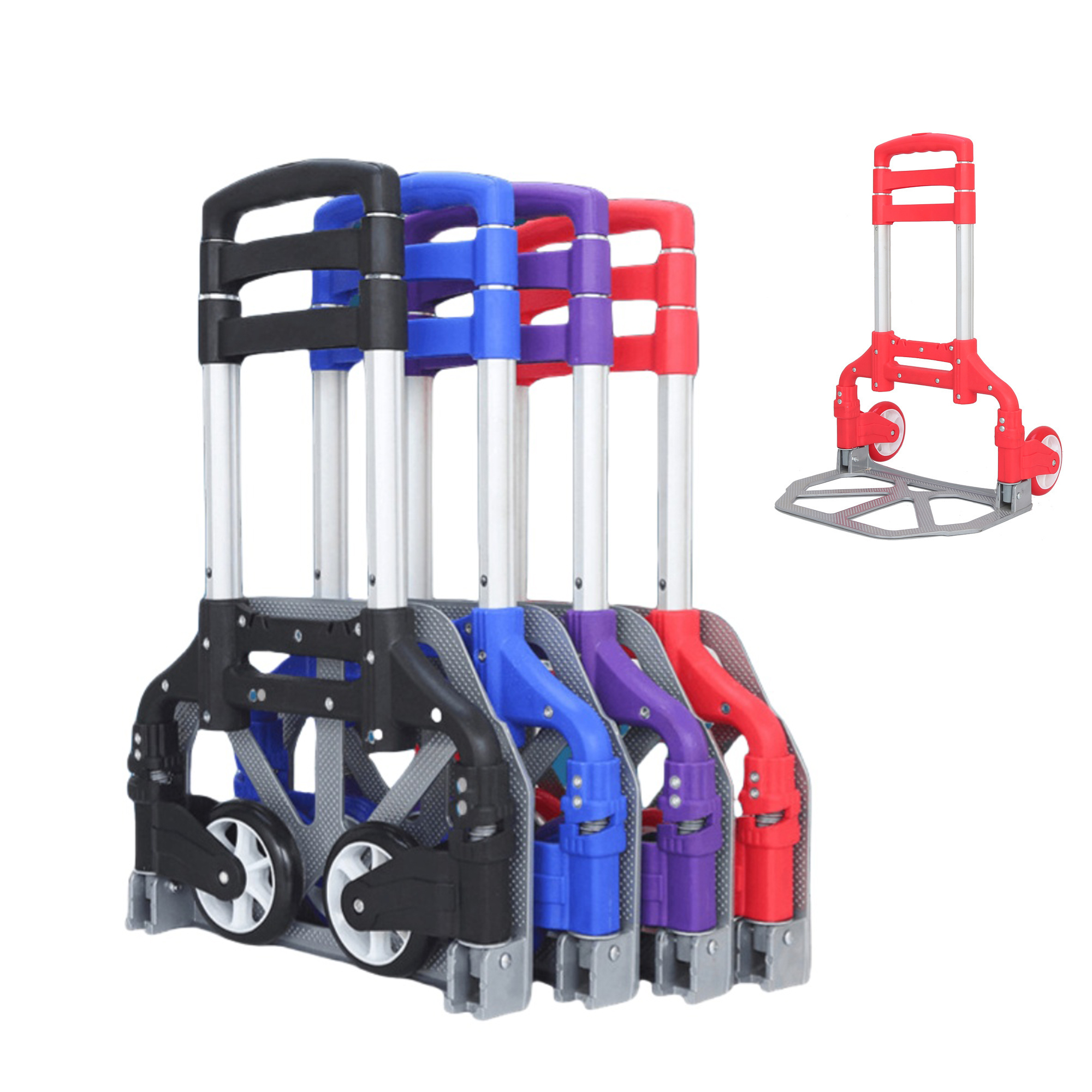 Aluminum Collapsible Trolly with 2 Wheels 4