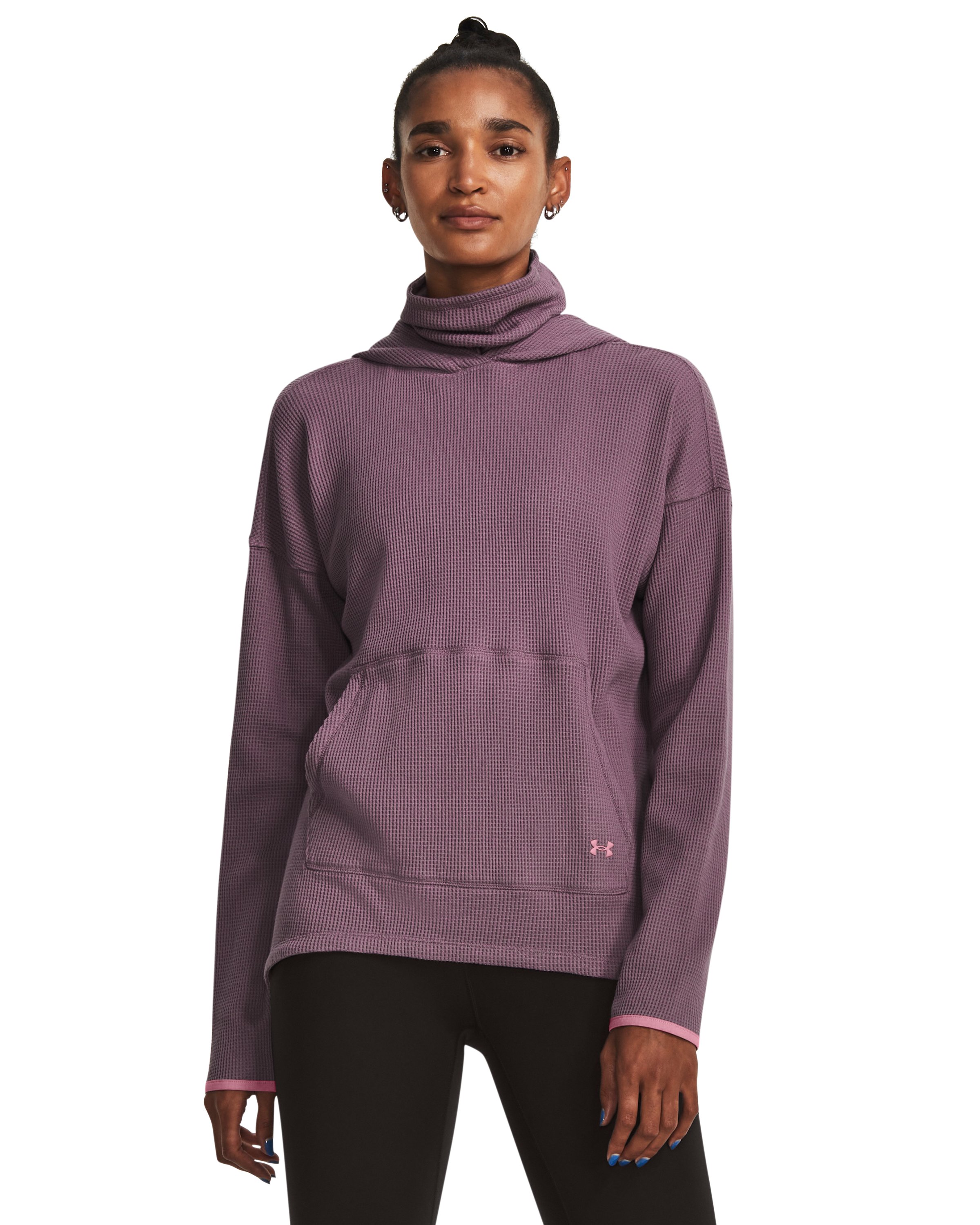 Women's UA Waffle Funnel Hoodie  3