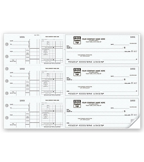 Payroll dual-purpose checks, 3-on-a-page 1