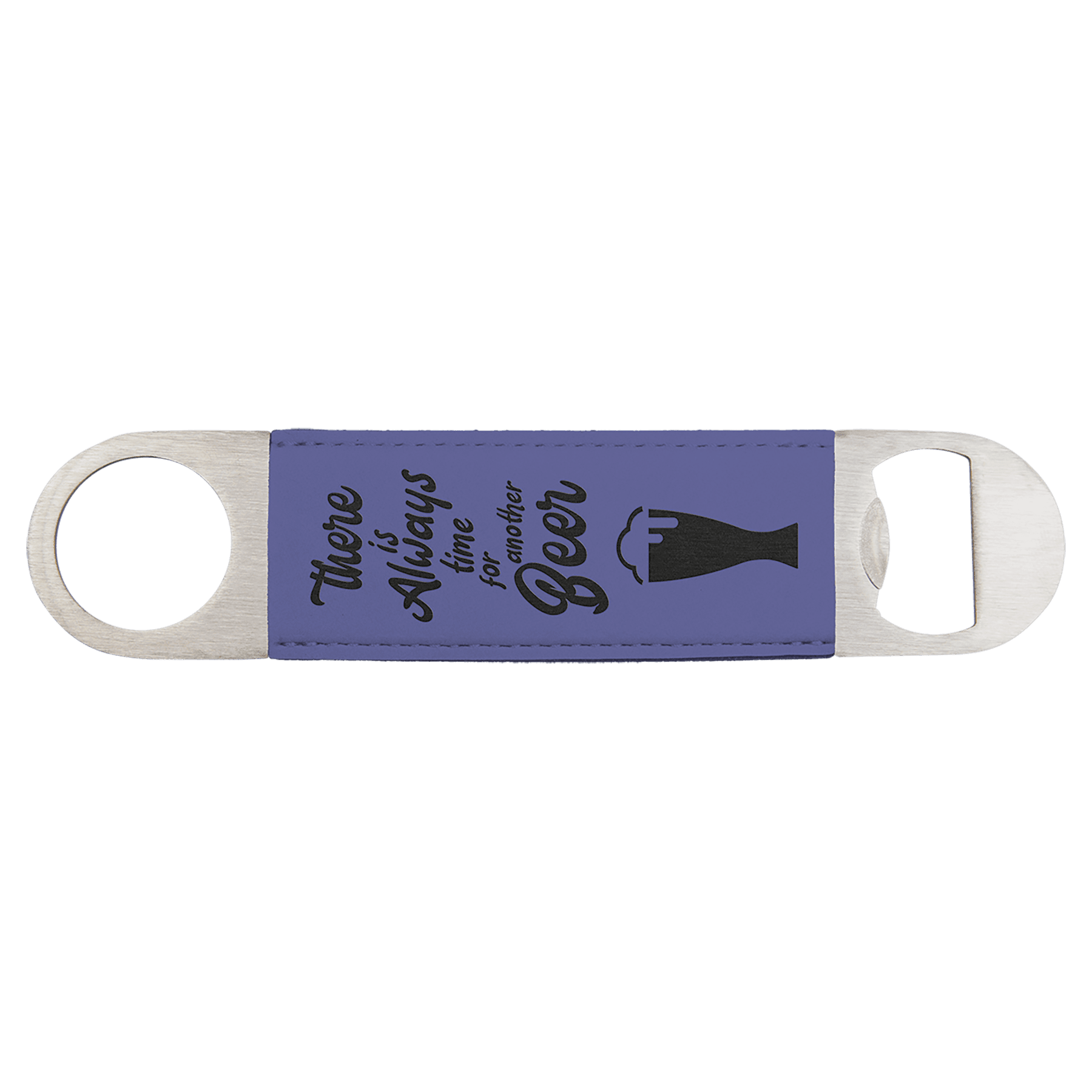 1 1/2" x 7" Purple Leatherette Bottle Opener 1