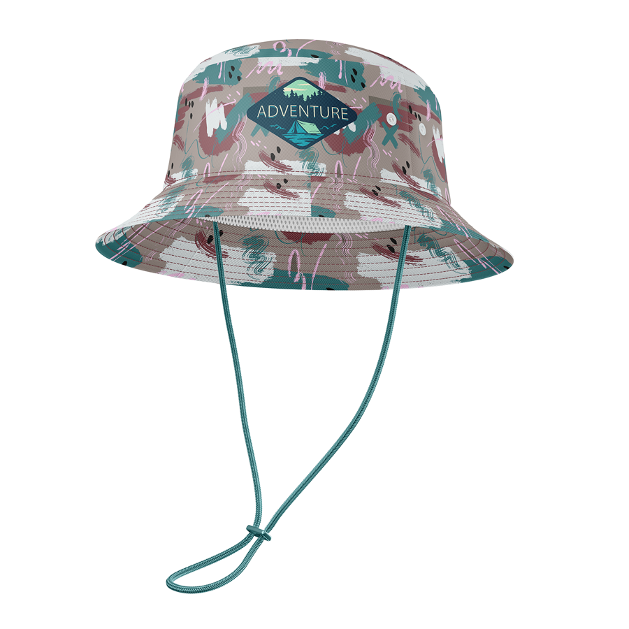 Performance Poly Sublimation Brimmer Hat w/ Adjustable Cord 2