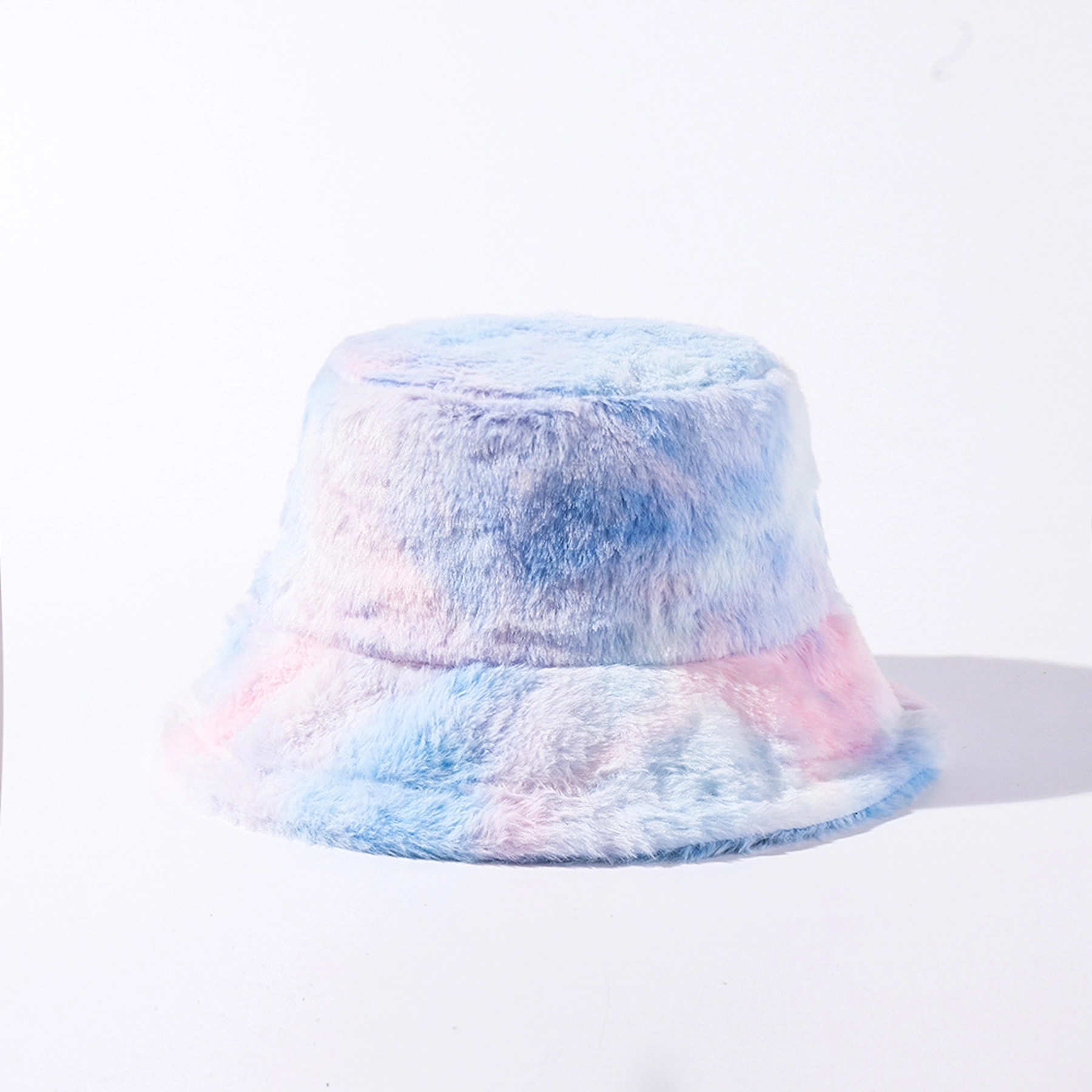 Color Block Fuzzy Bucket Hat 7