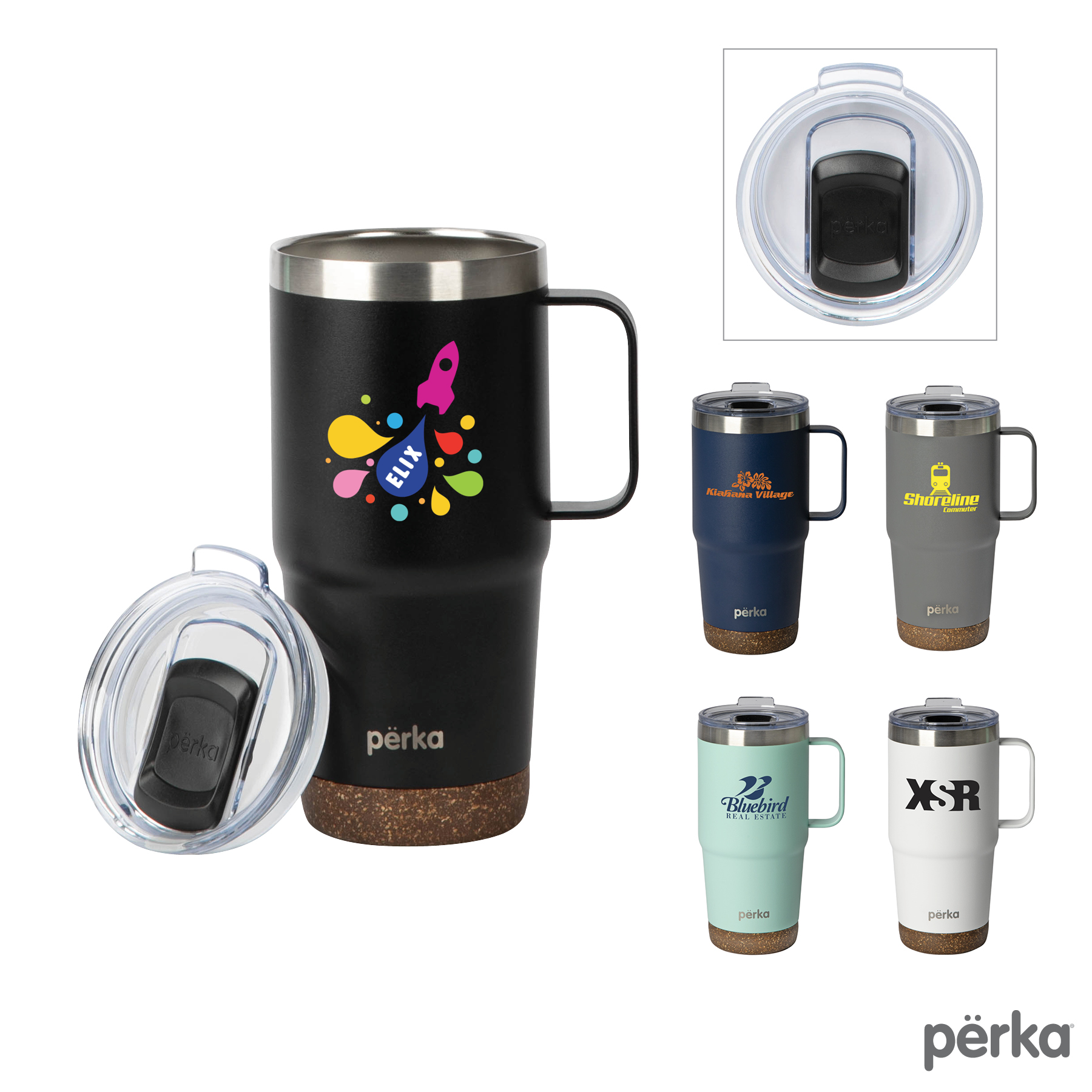 Perka® Bartlett 24 oz. Double Wall, Stainless Steel Stacking Mug 2