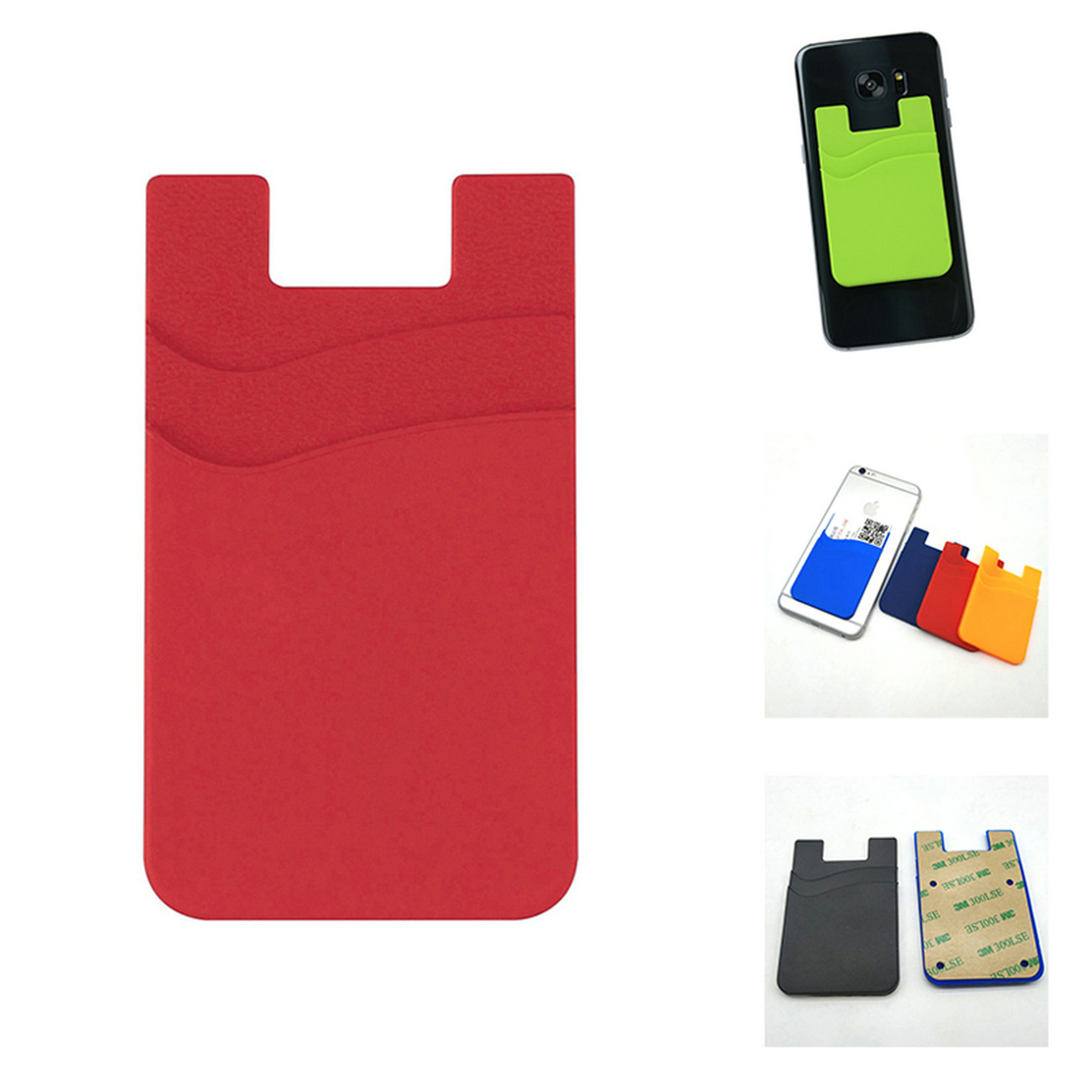 Double Pouch Silicone Phone Wallet 2