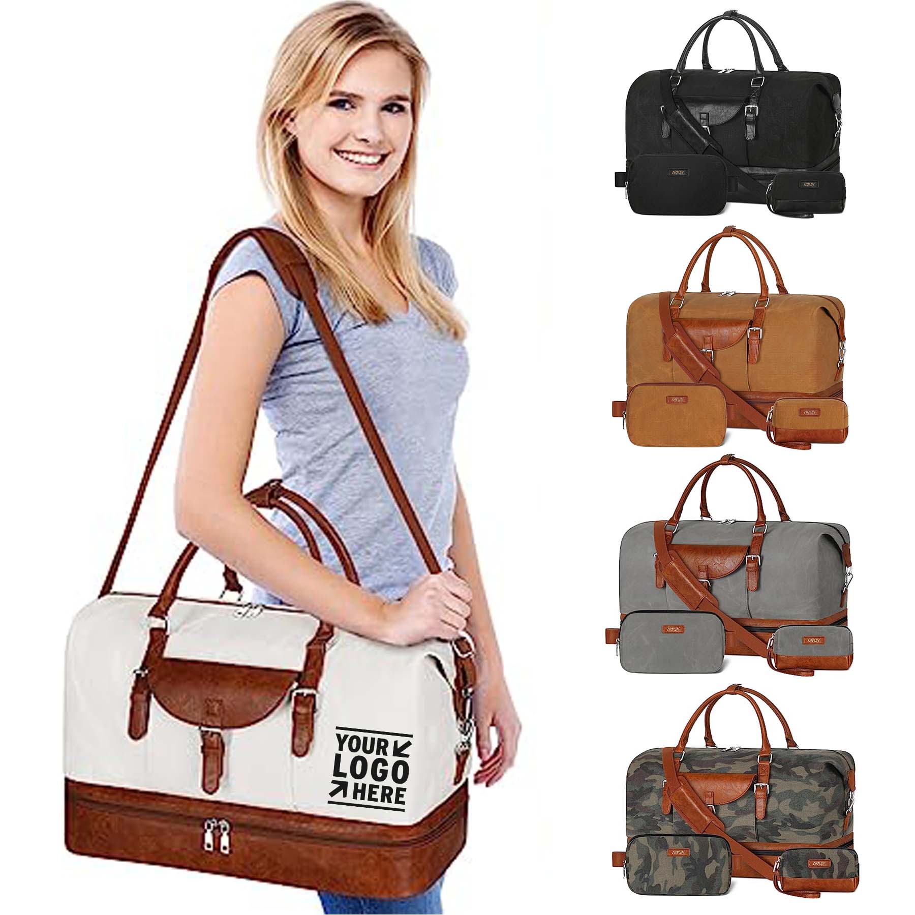 3 Pcs Women Waterproof Large Travel Weekender Overnight Bags 2