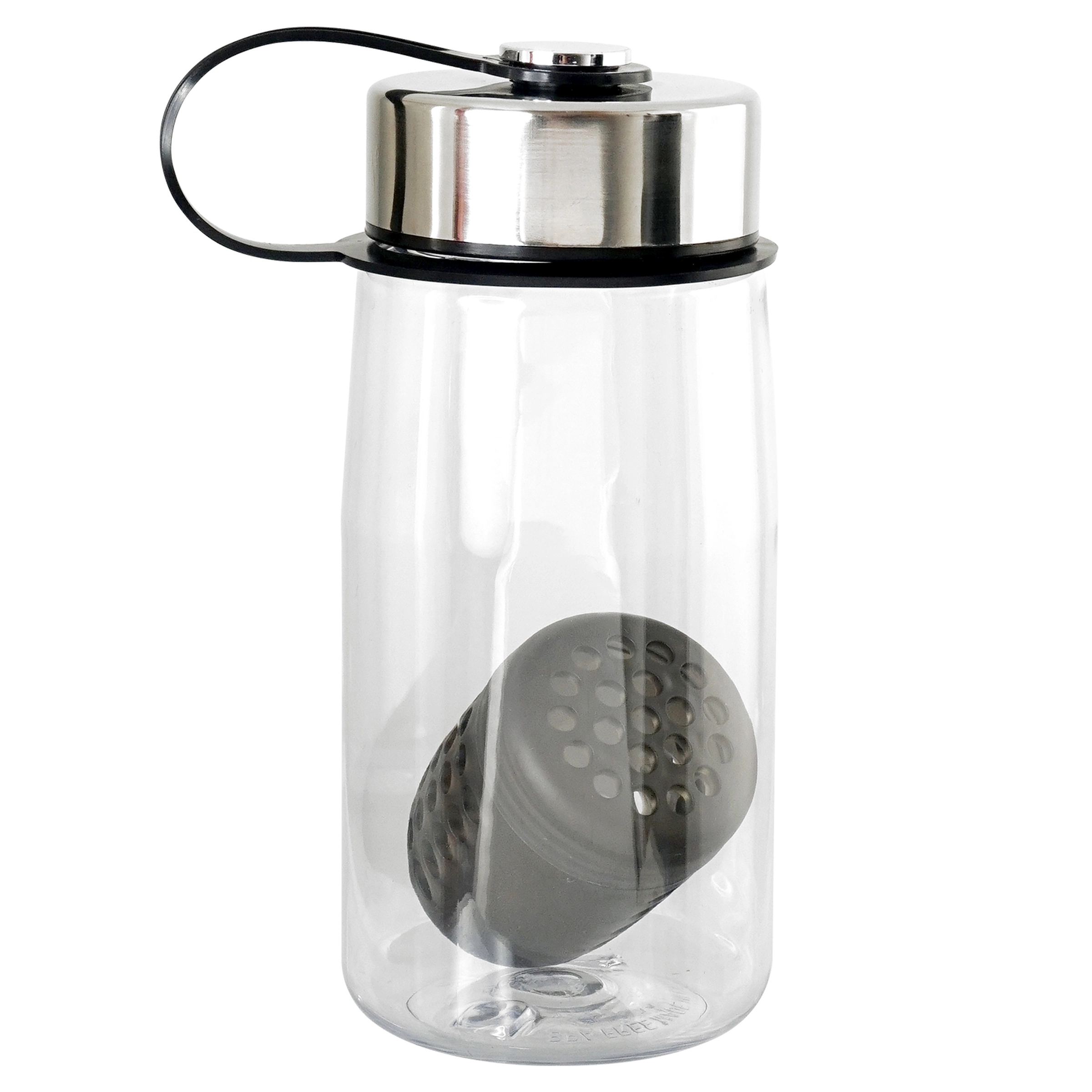 Metal Lanyard Lid 18 oz. Recycled Bottle with Floating Infus 6