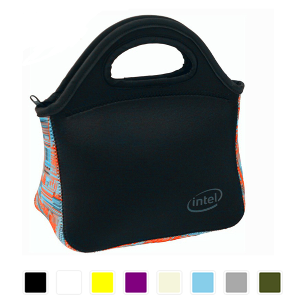 Zippered Neoprene Lunch Tote With Handle 3