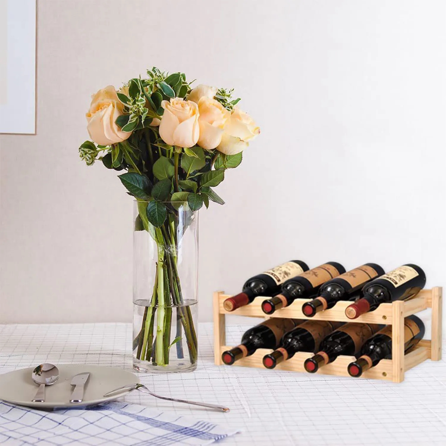 Bamboo Sturdy and Durable Wine Storage Shelf 3