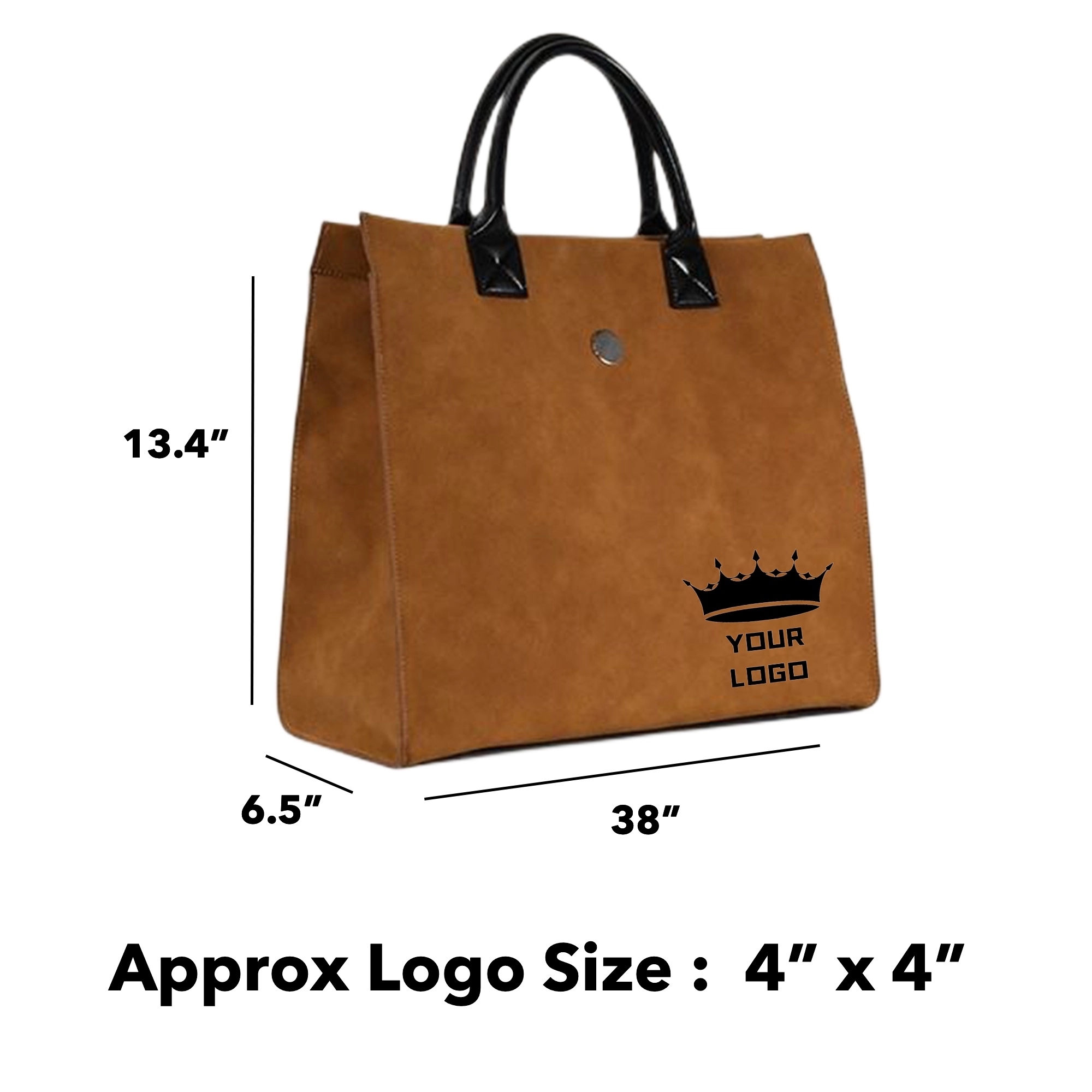 Suede Tote Bag, custom tote bag with logo imprint 3