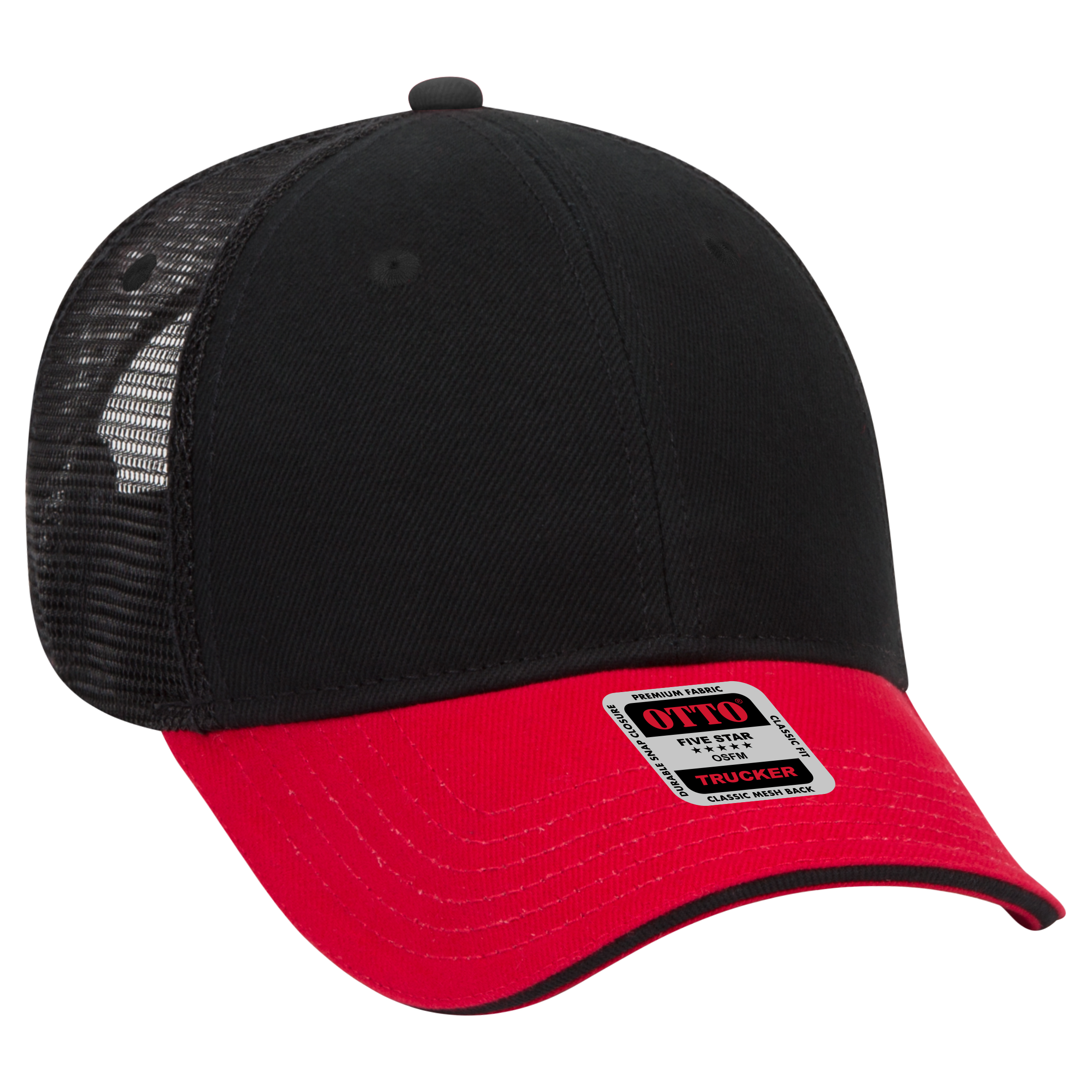 OTTO CAP® 6 Panel Low Profile Mesh Back Trucker Hat 21