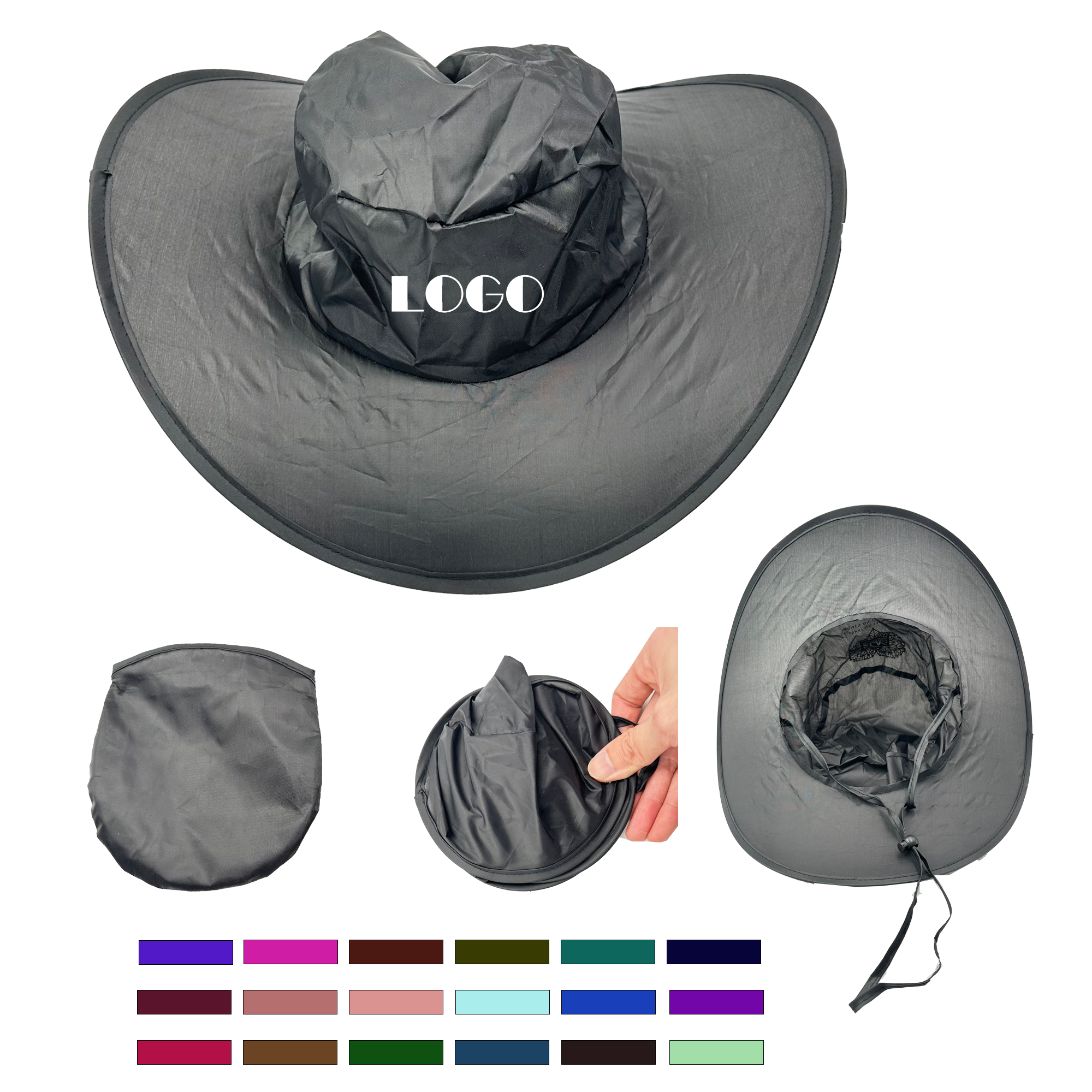 Foldable Cowboy Hat with Pouch 1