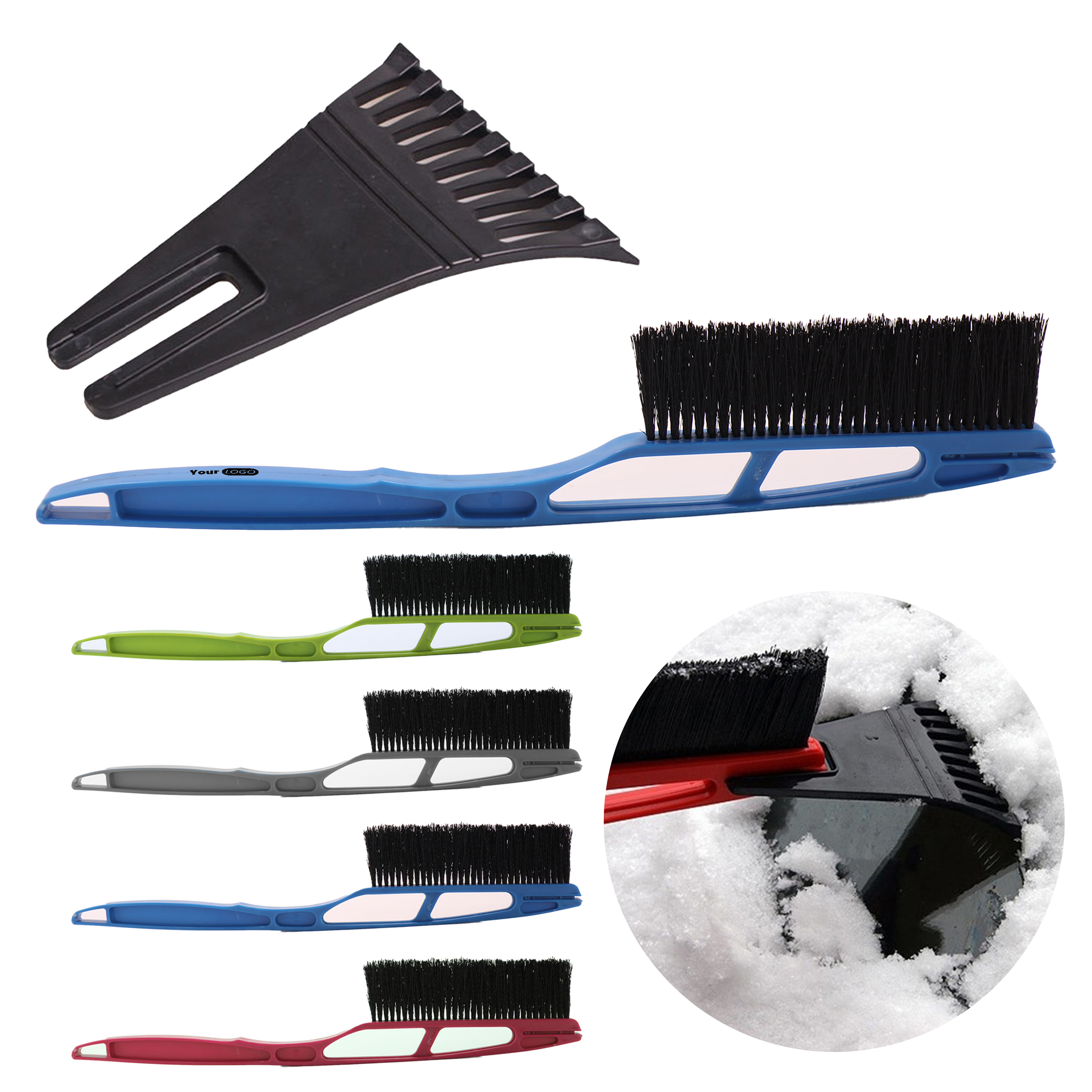 Abs Car Mounted 2-In-1 Snow Shovel 4