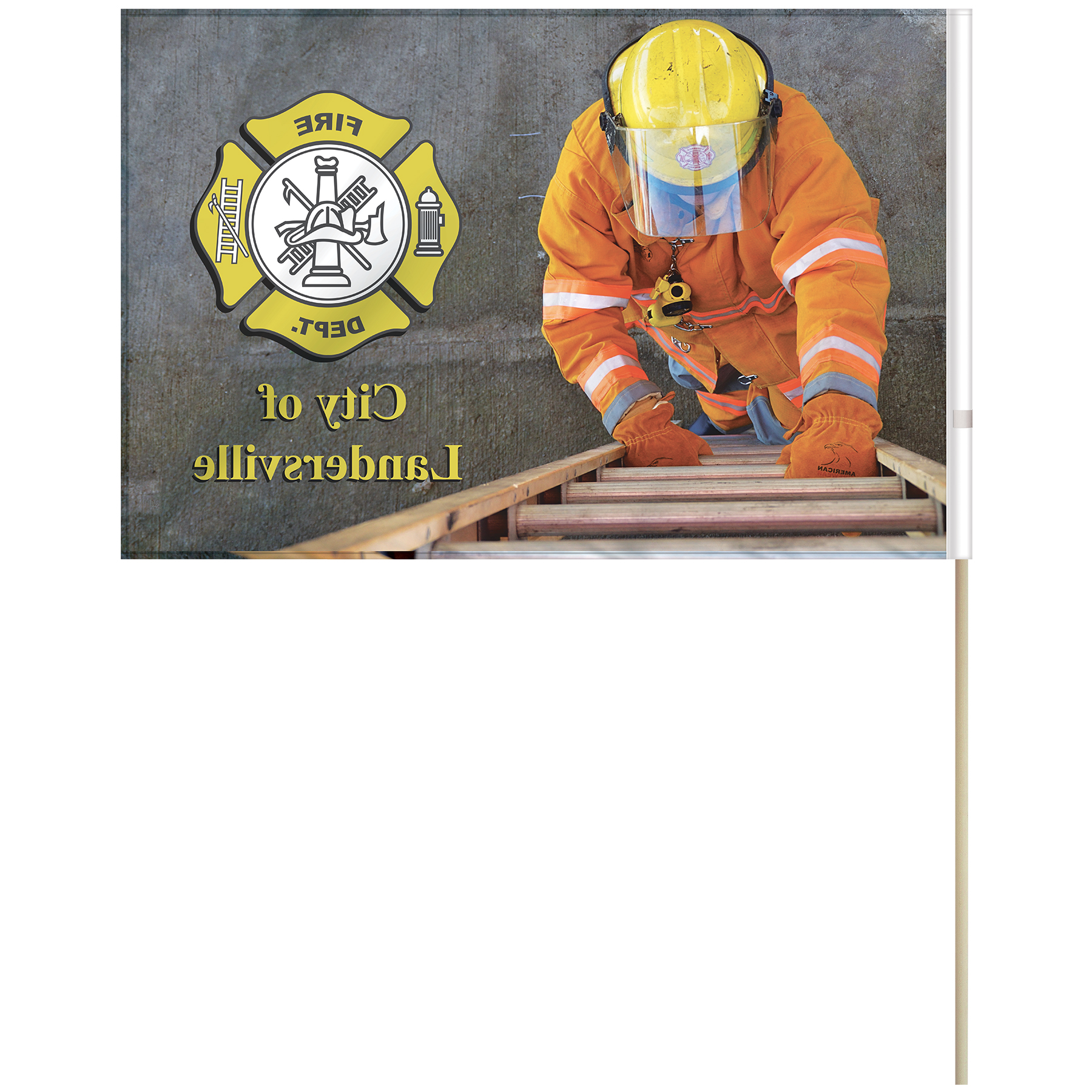 16"x 24" Single Reverse Polyester Stick Flags 2