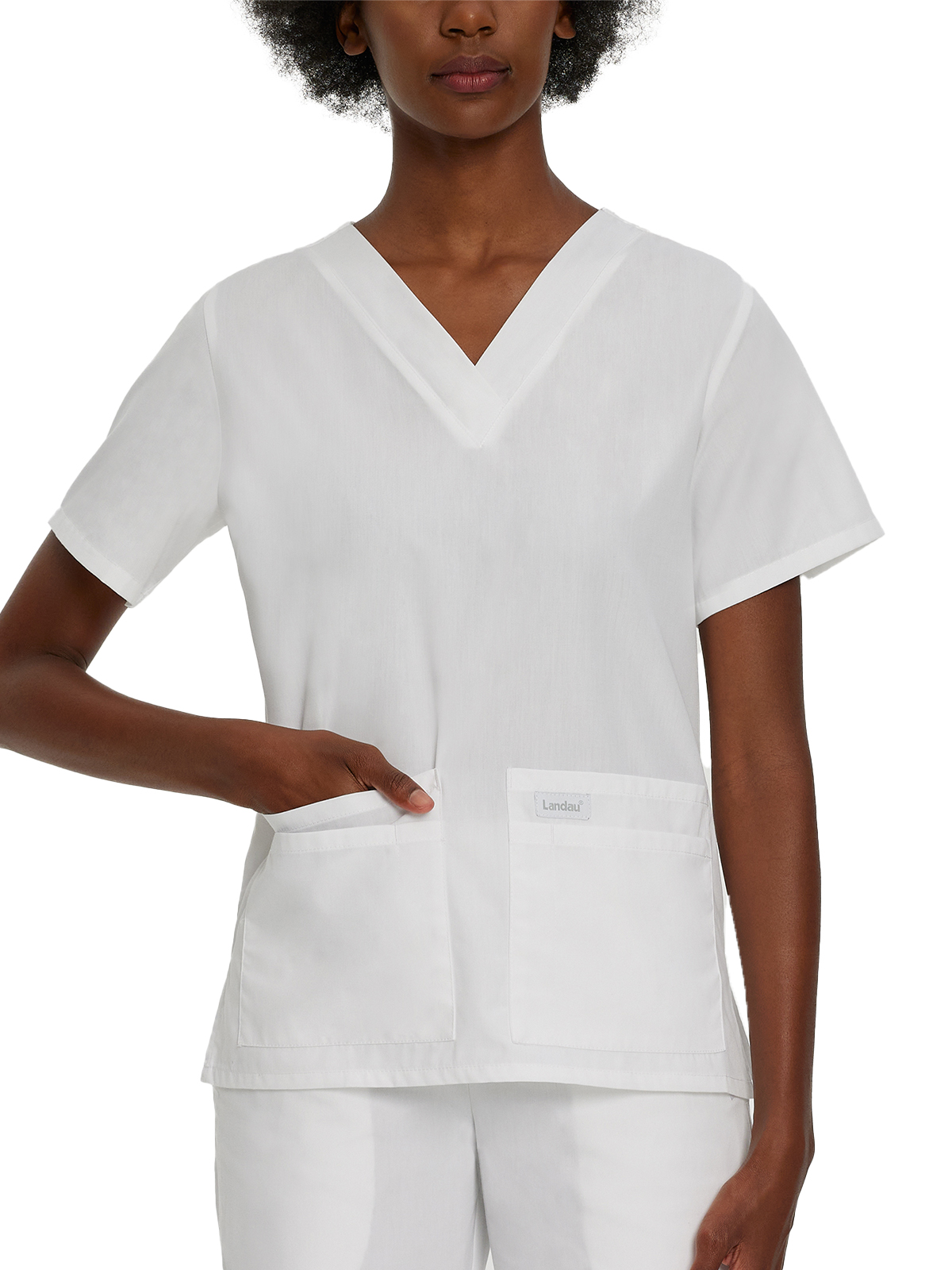 Landau - Essentials - Women's Four-Pocket Durable V-Neck Top 22