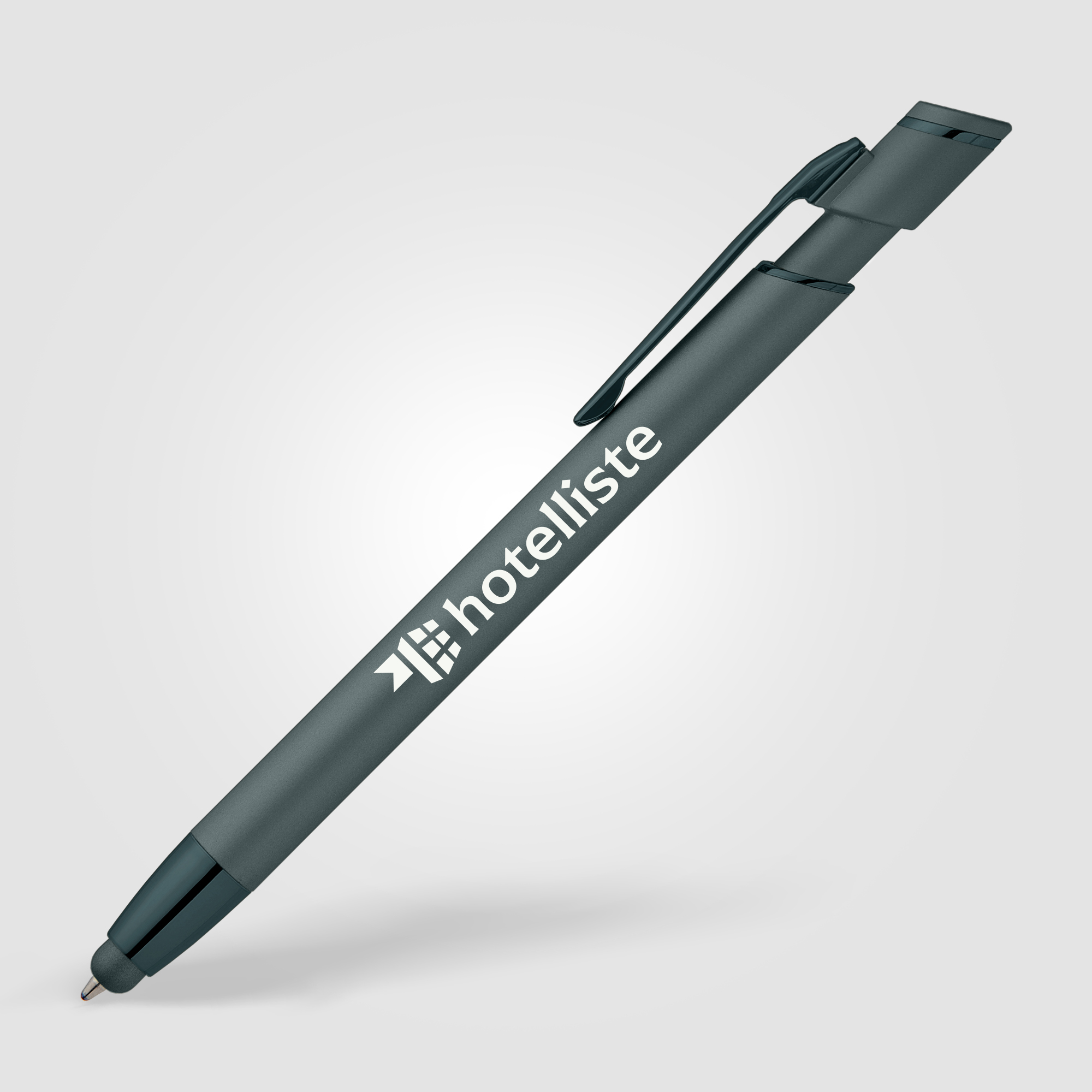 Pacific Softy Monochrome Metallic Pen w/ Stylus 15