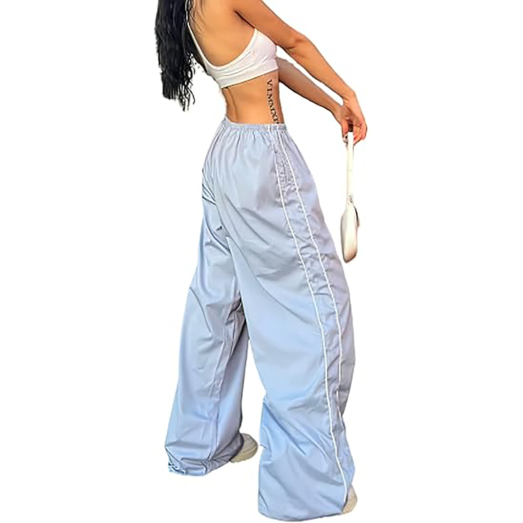 Women's Baggy Y2K Parachute Track Pants 4