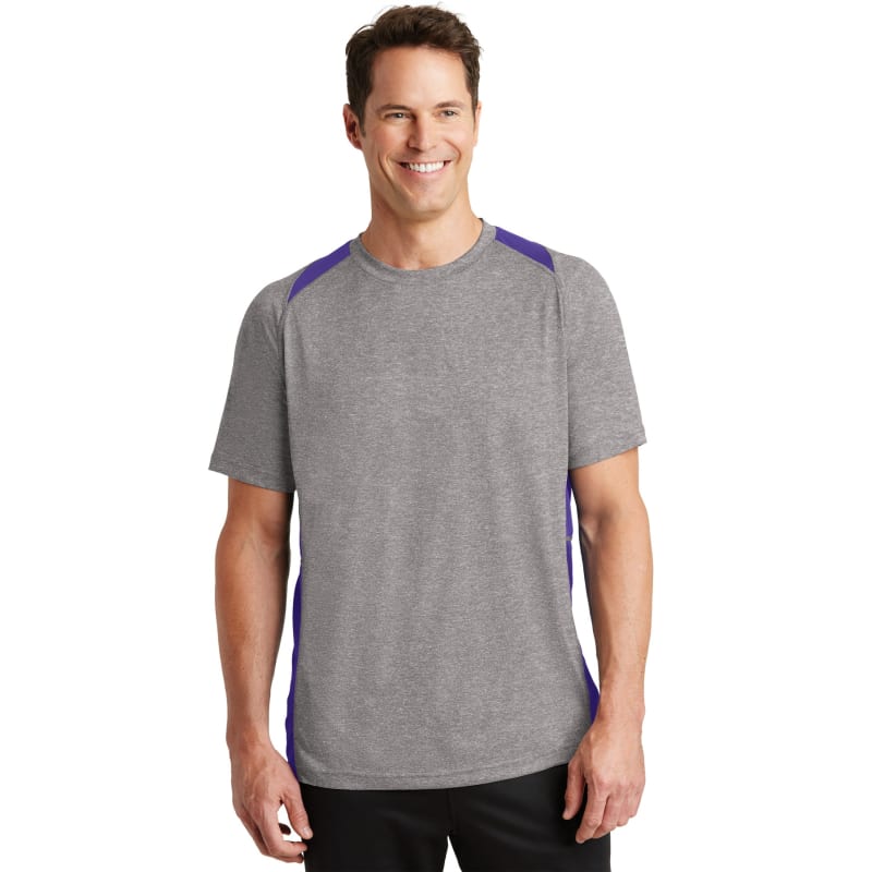 Sport-Tek Heather Colorblock Contender Tee. 12