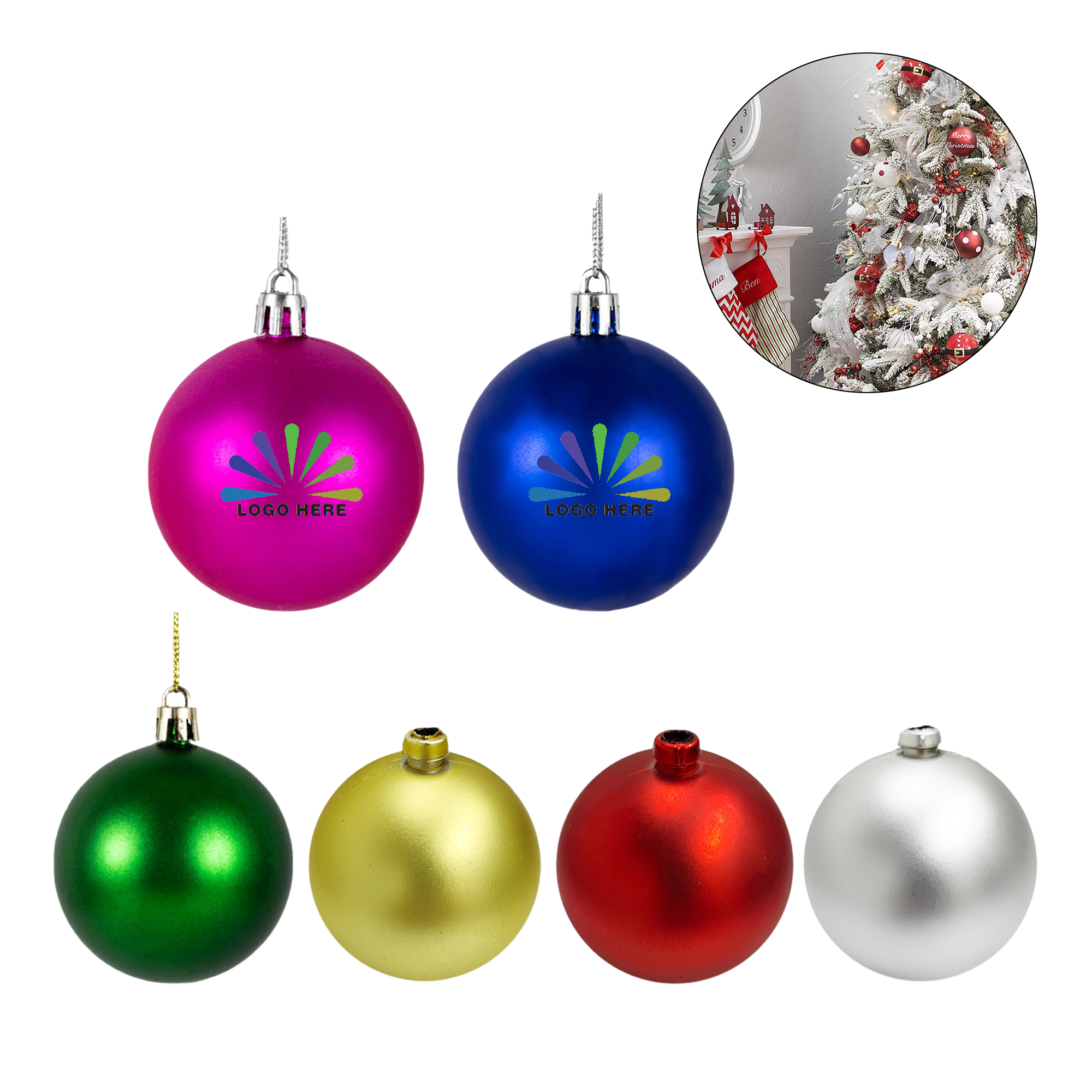 Plastic Christmas Ball Ornaments 2