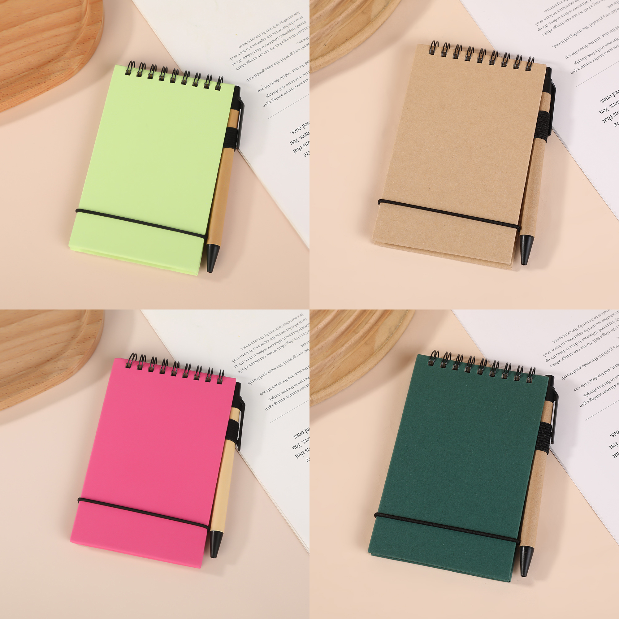 MOQ25 Small 3x5 Inch Spiral Jotter Notepad With Pen 2