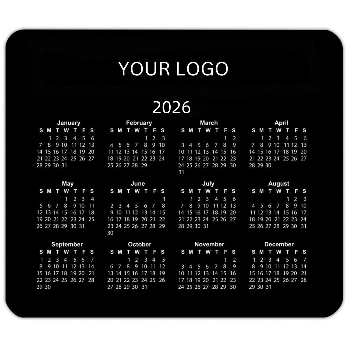 Large 2026 Rectangle Shape Calendar Mouse Pad 6