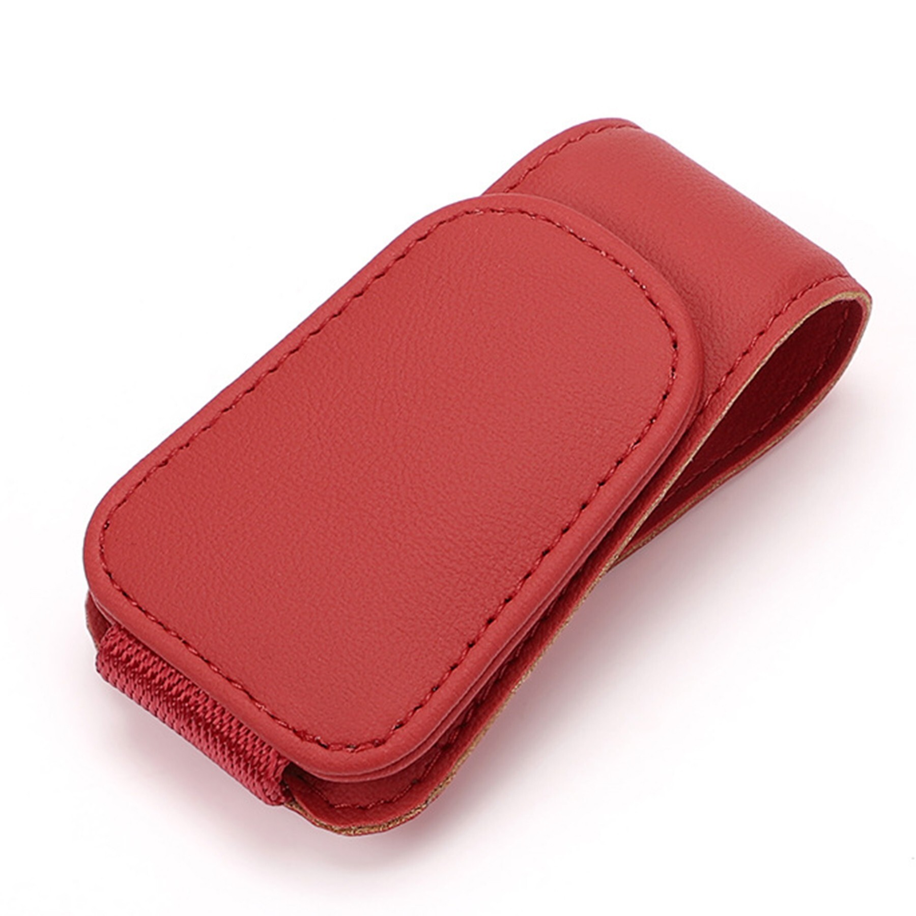 Car Sun Visor PU Leather Sunglass Holder 3