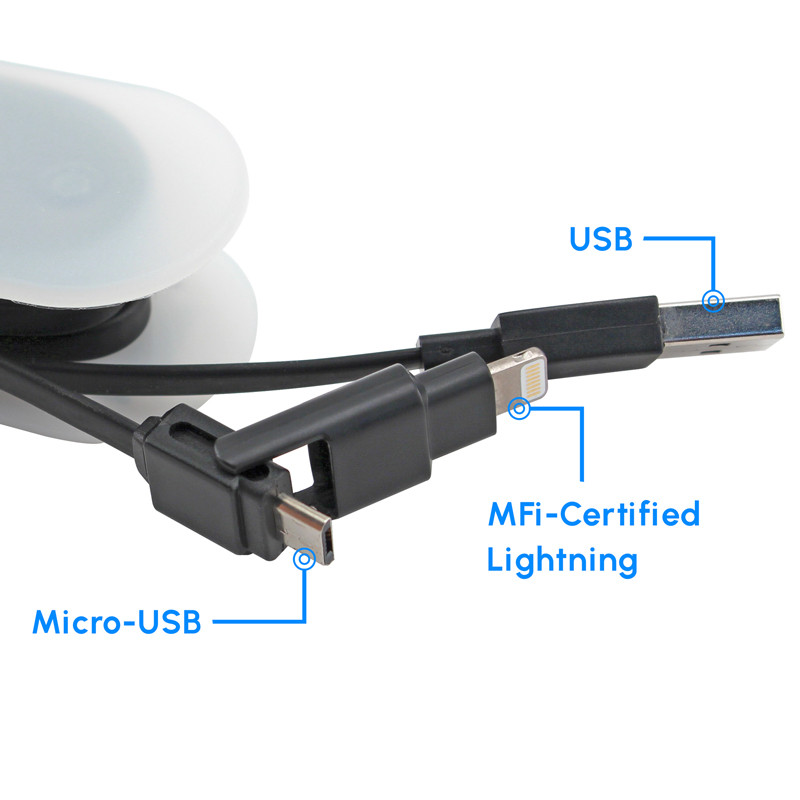 MFi-Certified Multi-Cable with Cord Wrap 3