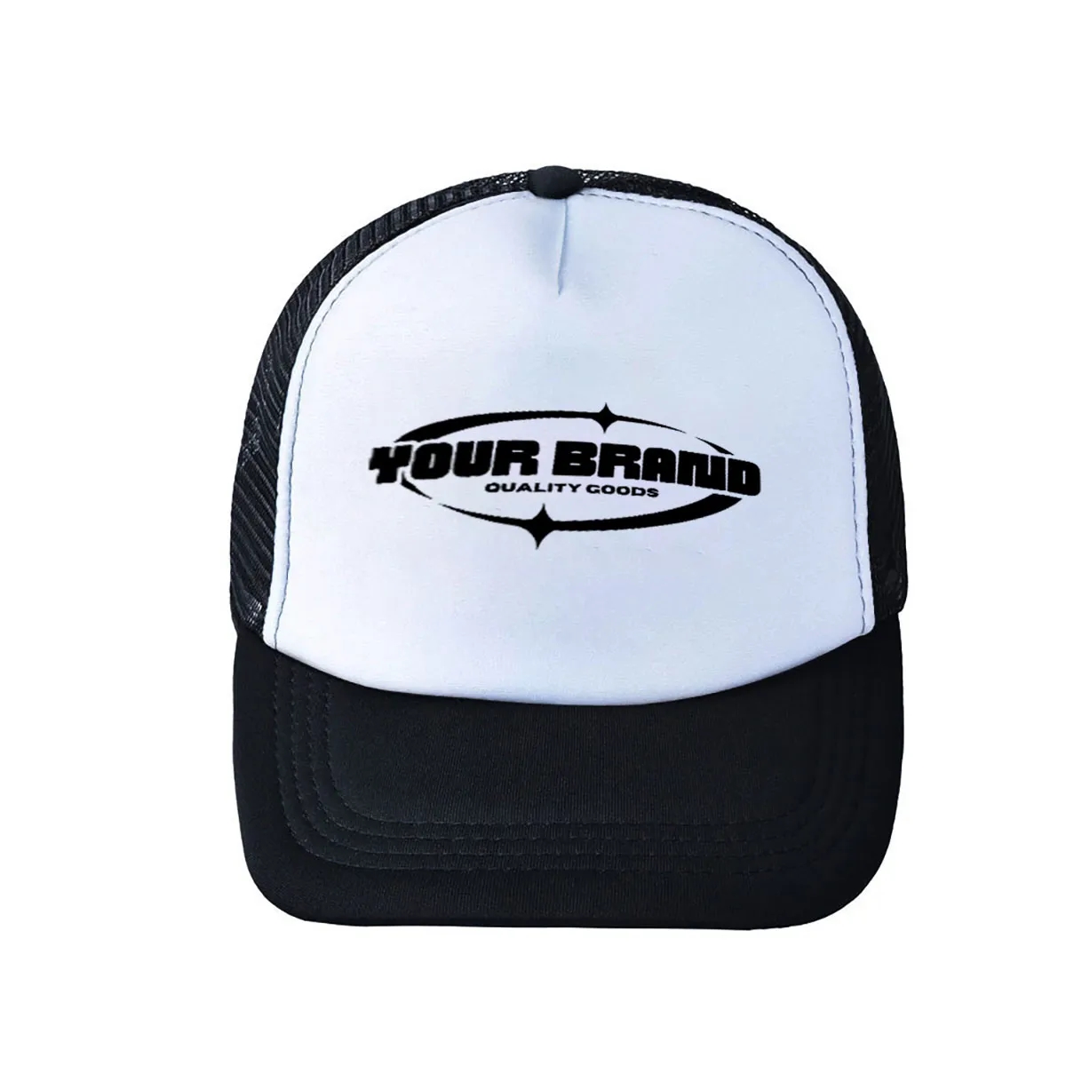 Sponge Mesh Custom Baseball Hat Color Matching Duckbill Cap 6