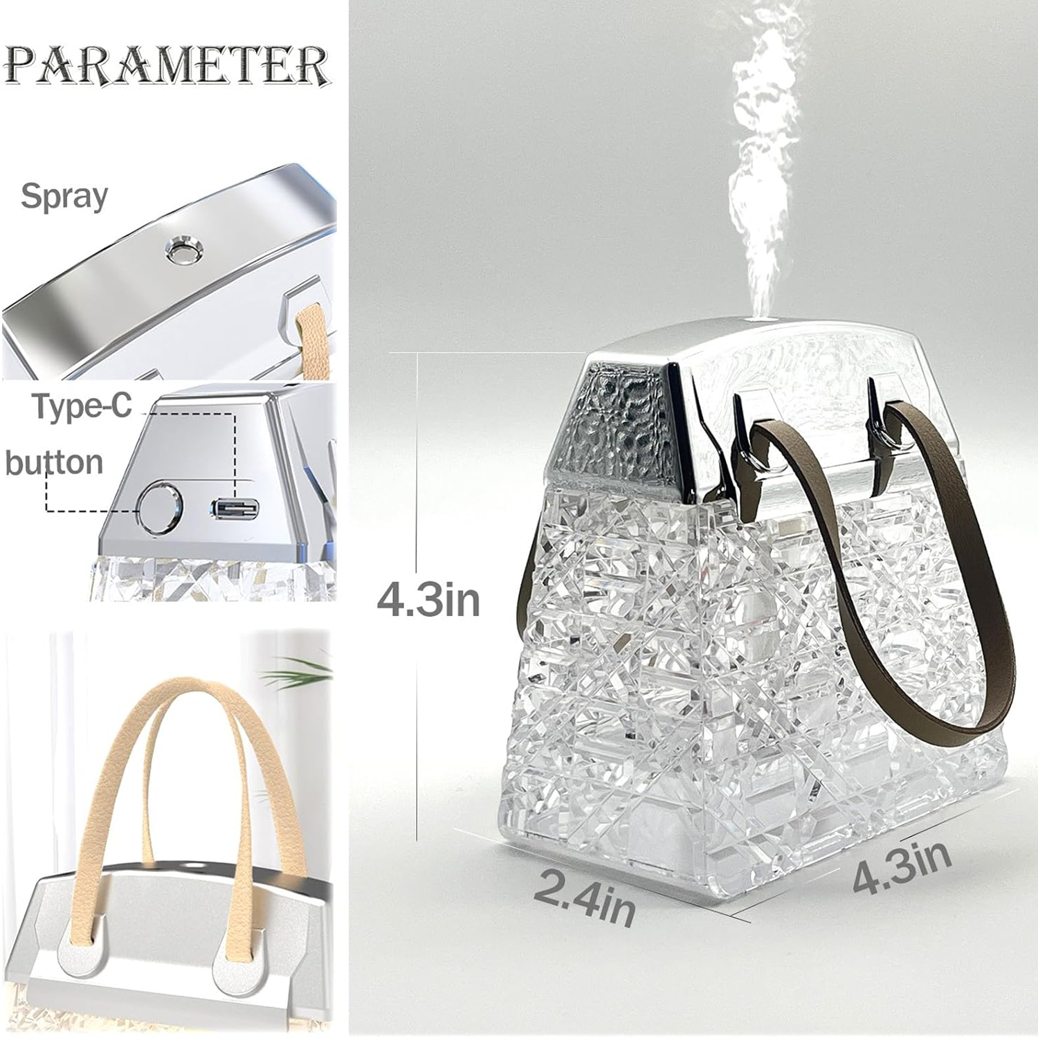 Portable Auto Shut-Off 7 Color Lights Mini Humidifier 5