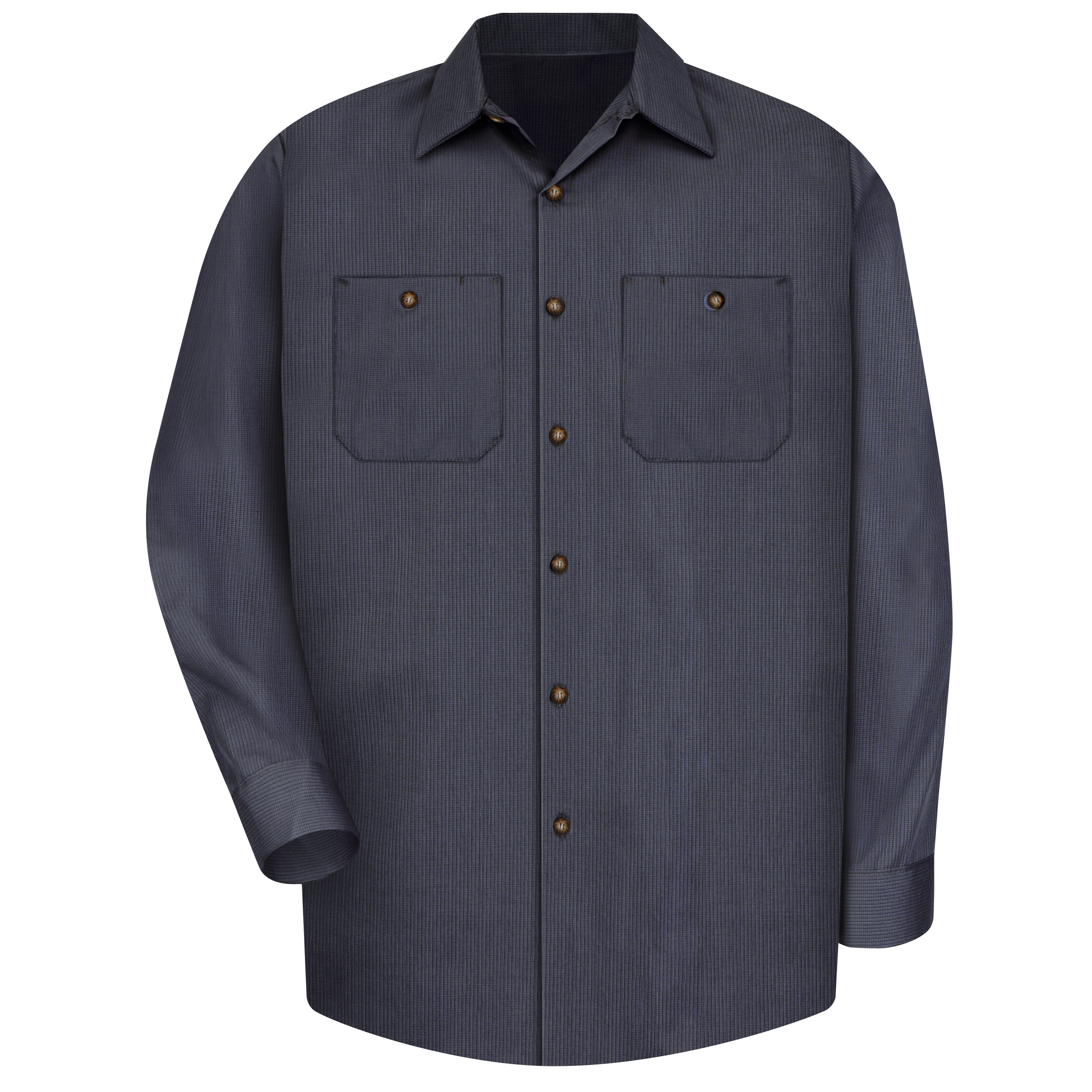 Red Kap® Men's Long Sleeve Geometric Microcheck Work Shirt 2